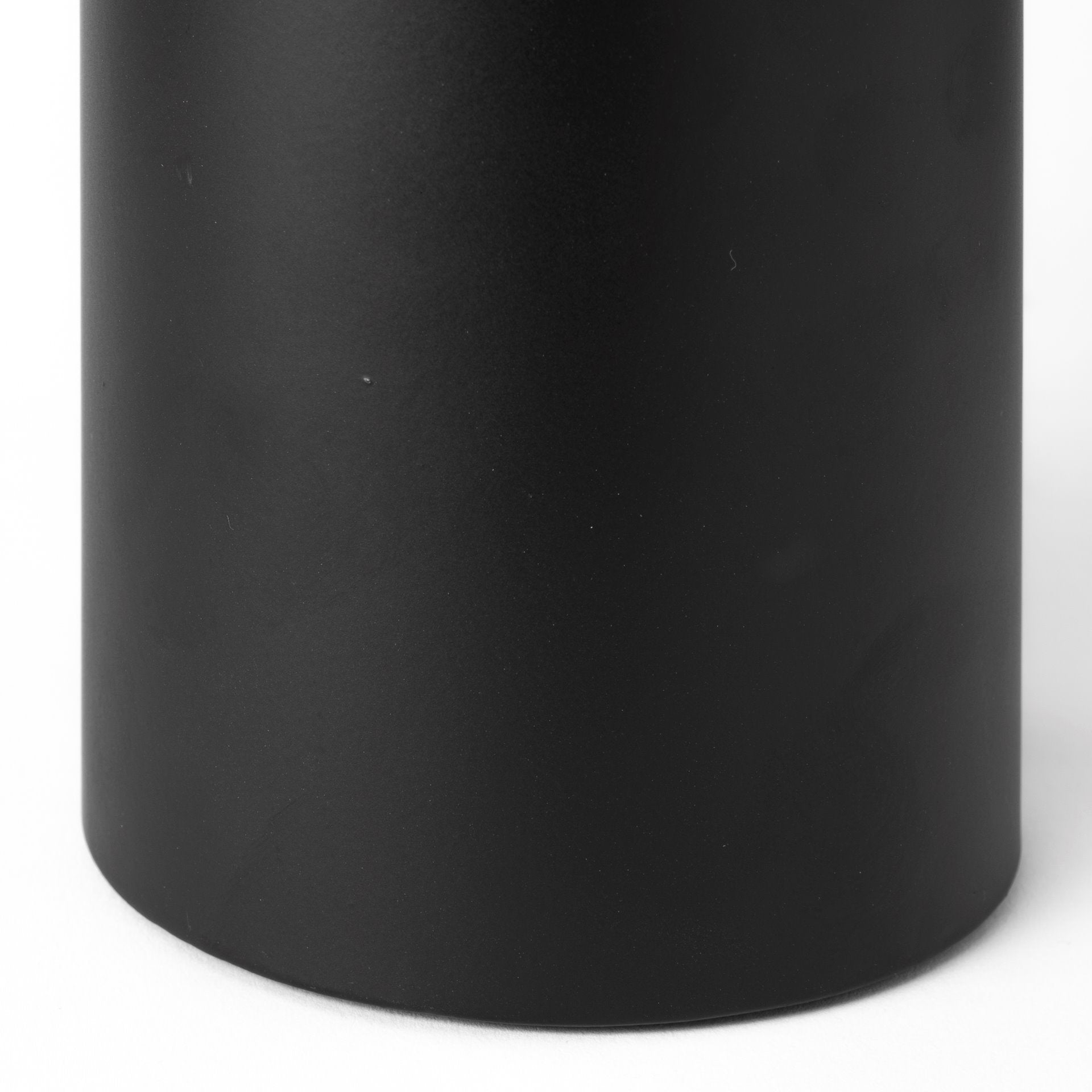 Alex Small Black Metal Cylindrical Table Candle Holder - Central Designs