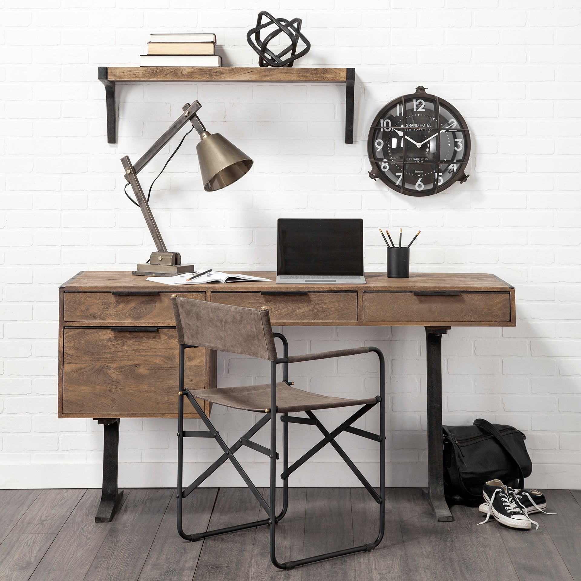 Willem I 9L x 9W Black Metal Open Cube Decor Object