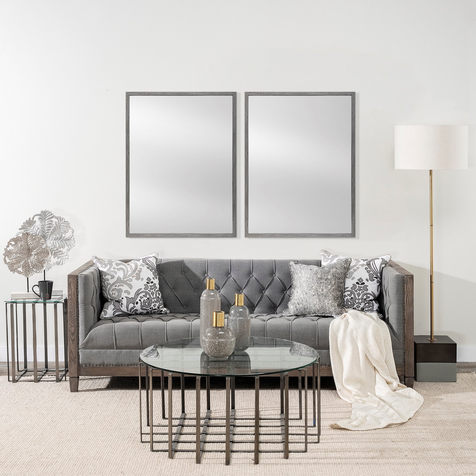 Bristol Grey Plain 3Mil Mirror 30 x 40