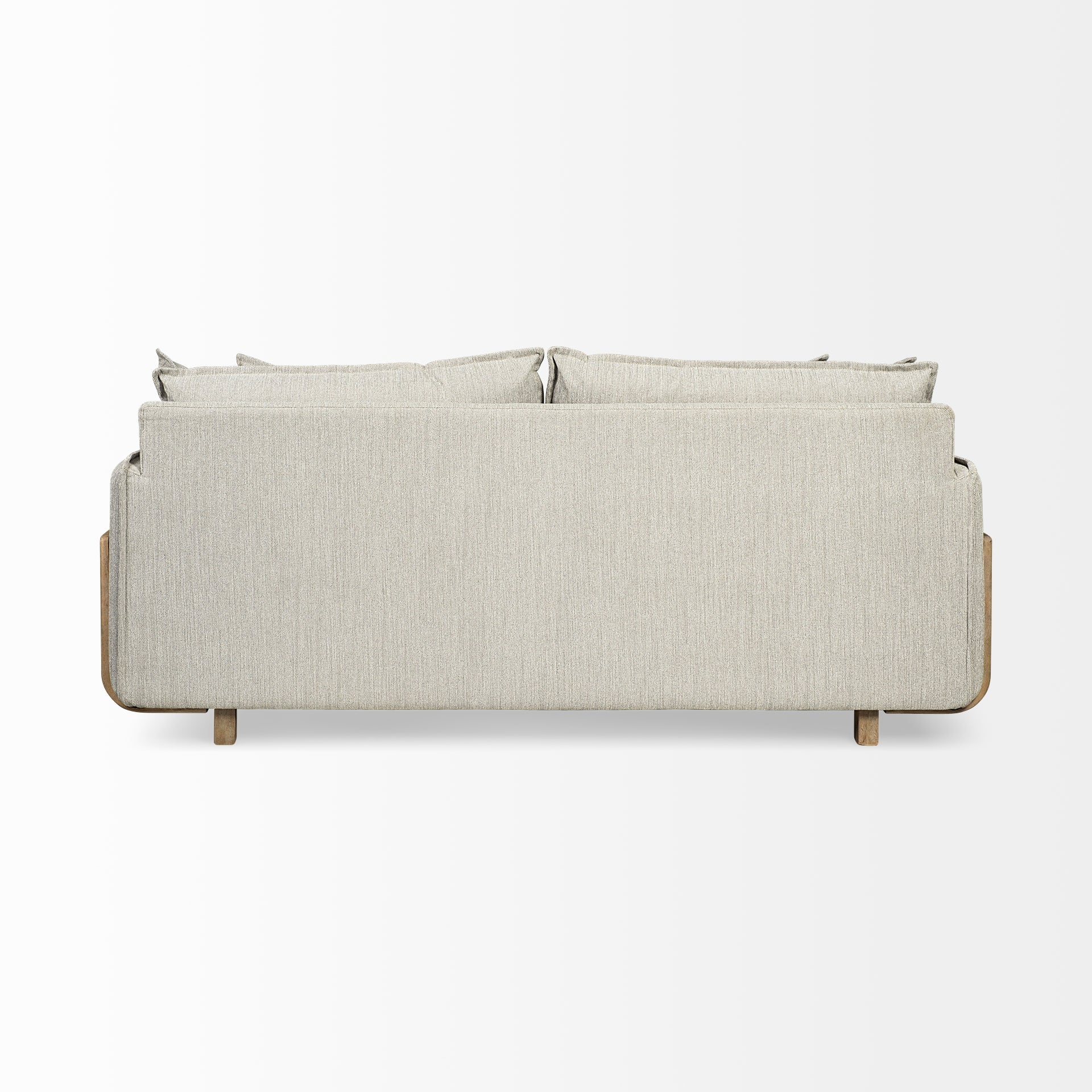 Roy I 84" Frost Gray Upholstered Three Seater Sofa
