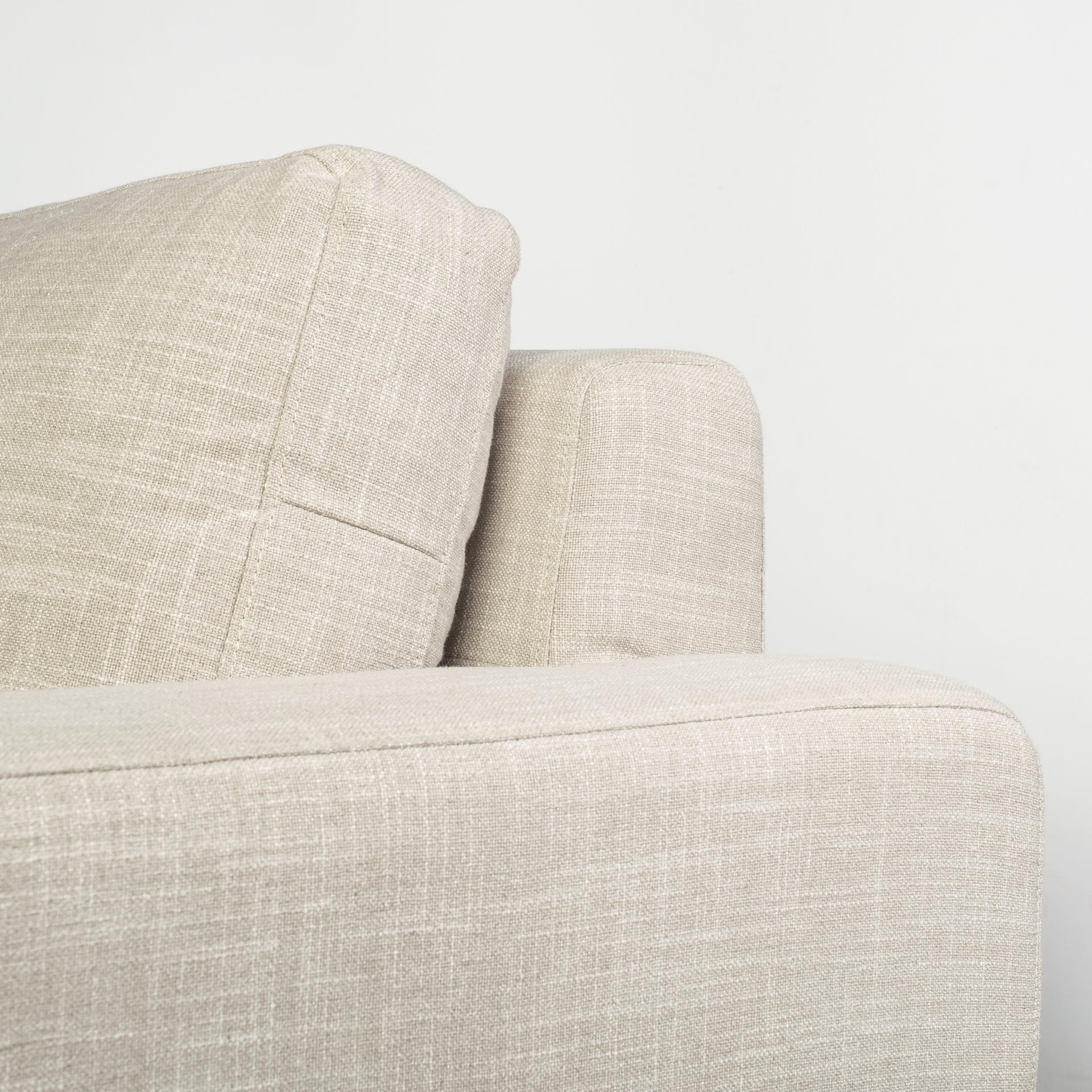 Colburne II 95" Beige Upholstered Three Seater Sofa - Central Designs