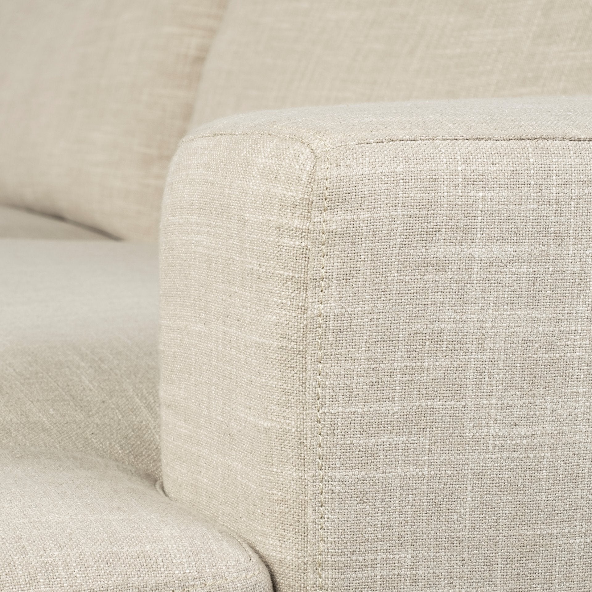 Colburne II 95" Beige Upholstered Three Seater Sofa - Central Designs