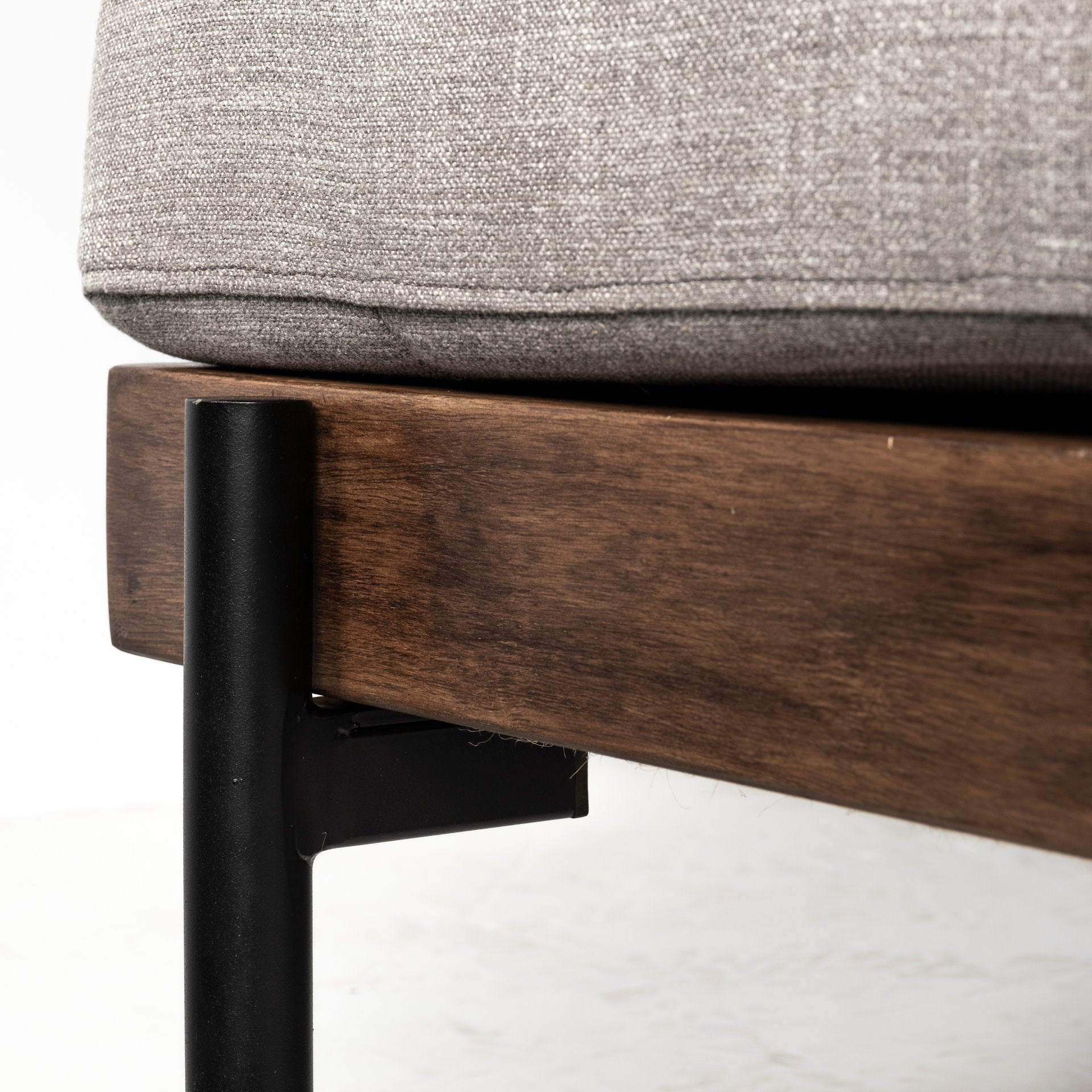 Colburne II 95" Gray Upholstered Three Seater Sofa - Central Designs