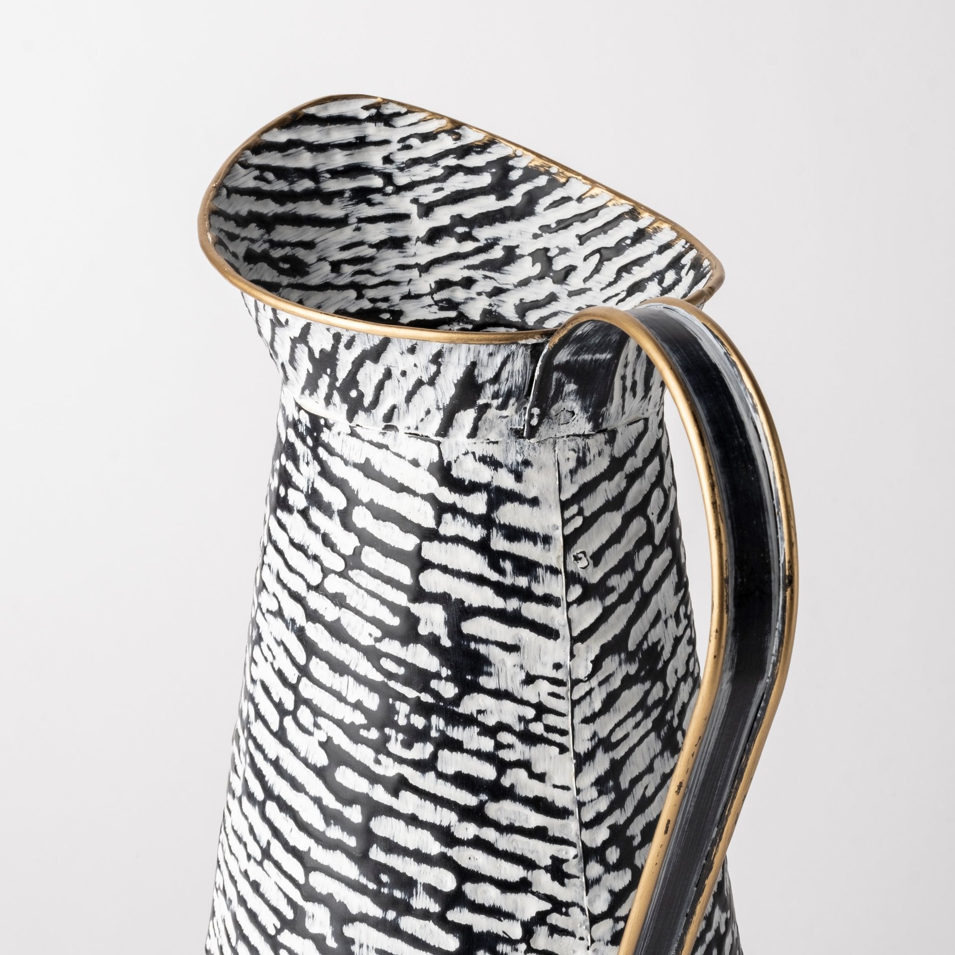 Colette Small Black/White Patterned Vase - Central Designs