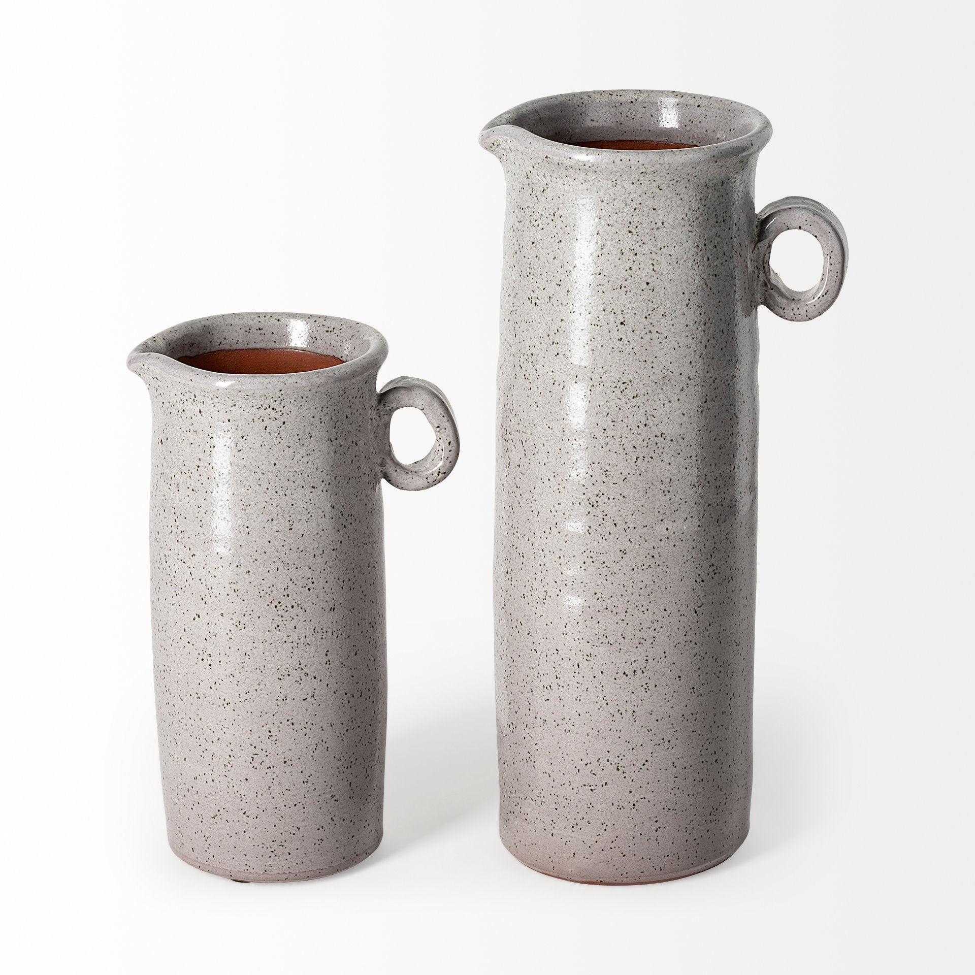 Frieda Large Freckled Gray Ceramic Jug - Central Designs