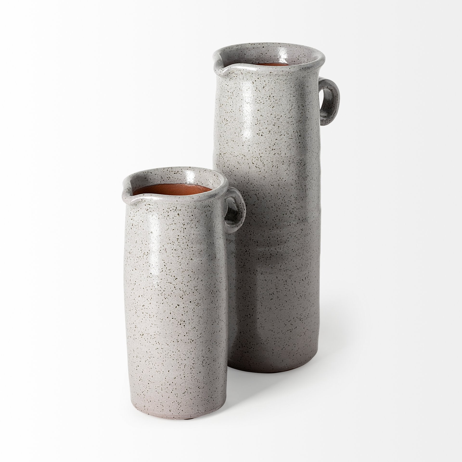 Frieda Large Freckled Gray Ceramic Jug - Central Designs