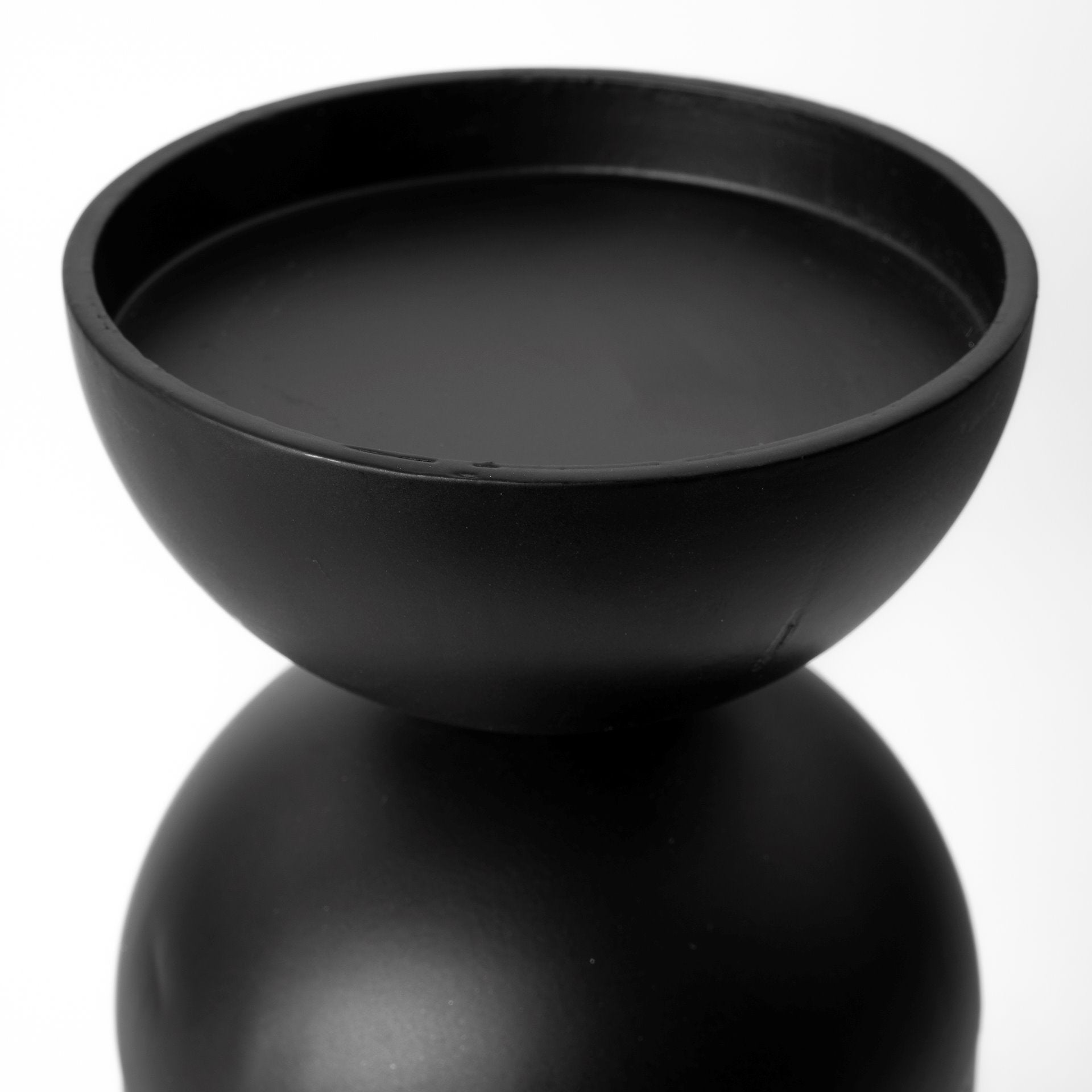 Alex Large Black Metal Cylindrical Table Candle Holder - Central Designs