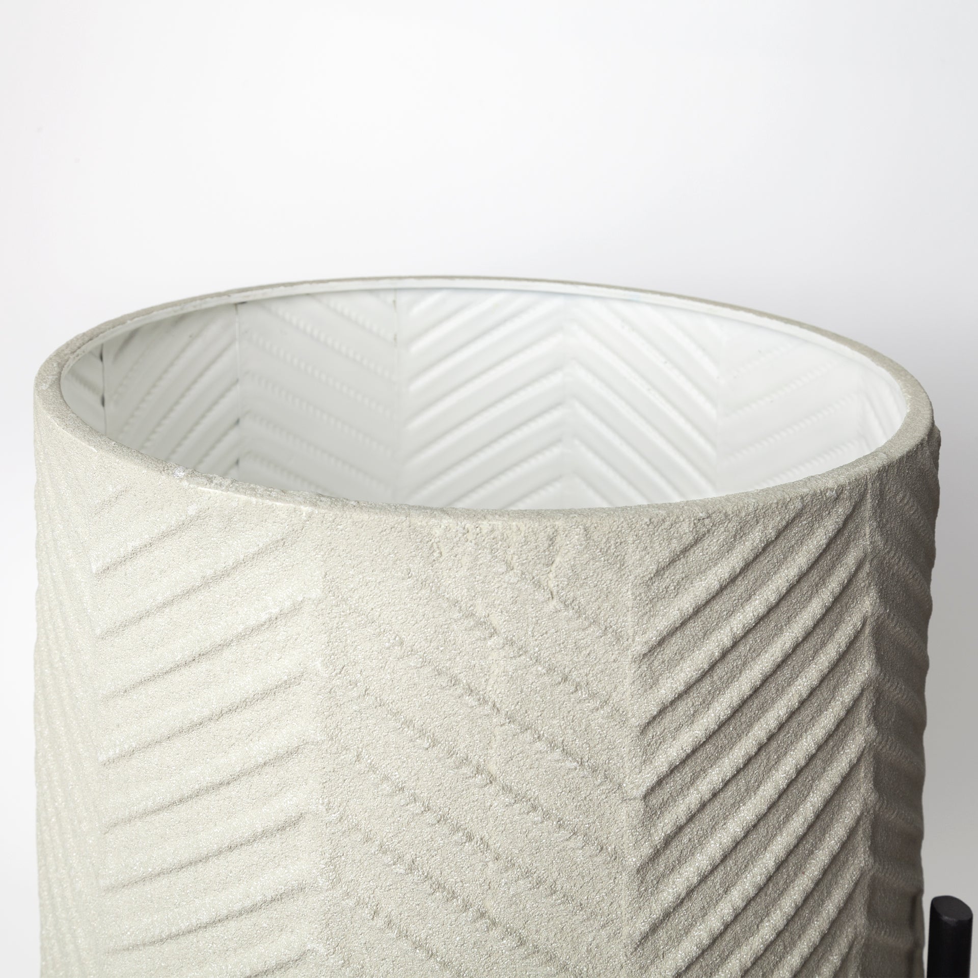 Mabel Set of Two 15.4 x 24.8 Eggshell Metal Top W/ Black Iron Base Plant Stands