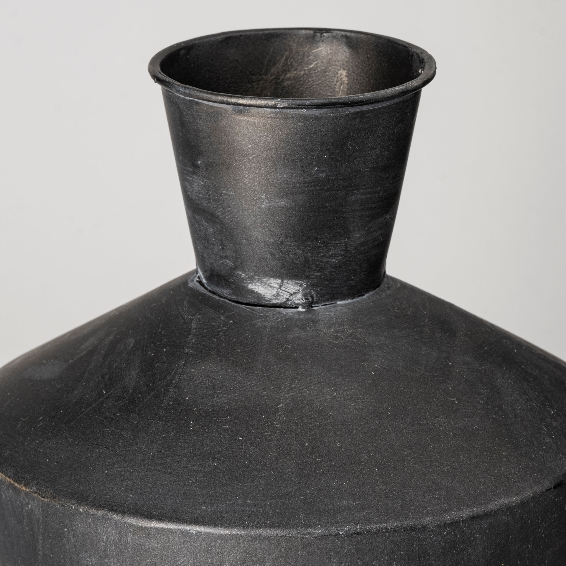 Asher Set of Two Black Metal Urns - Central Designs