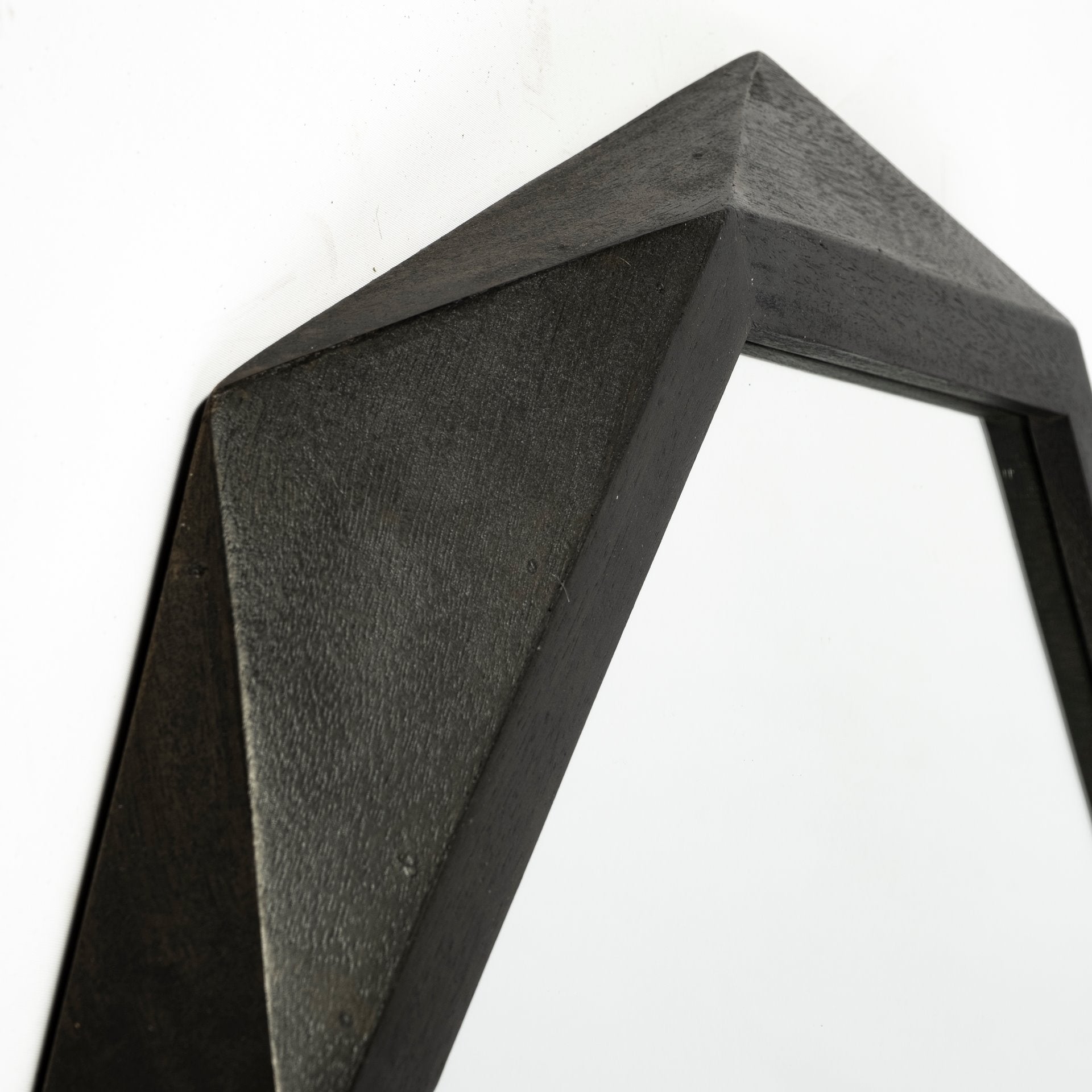 Aramis II 41L x 41H Octagon Black Wood Frame Wall Mirror - Central Designs