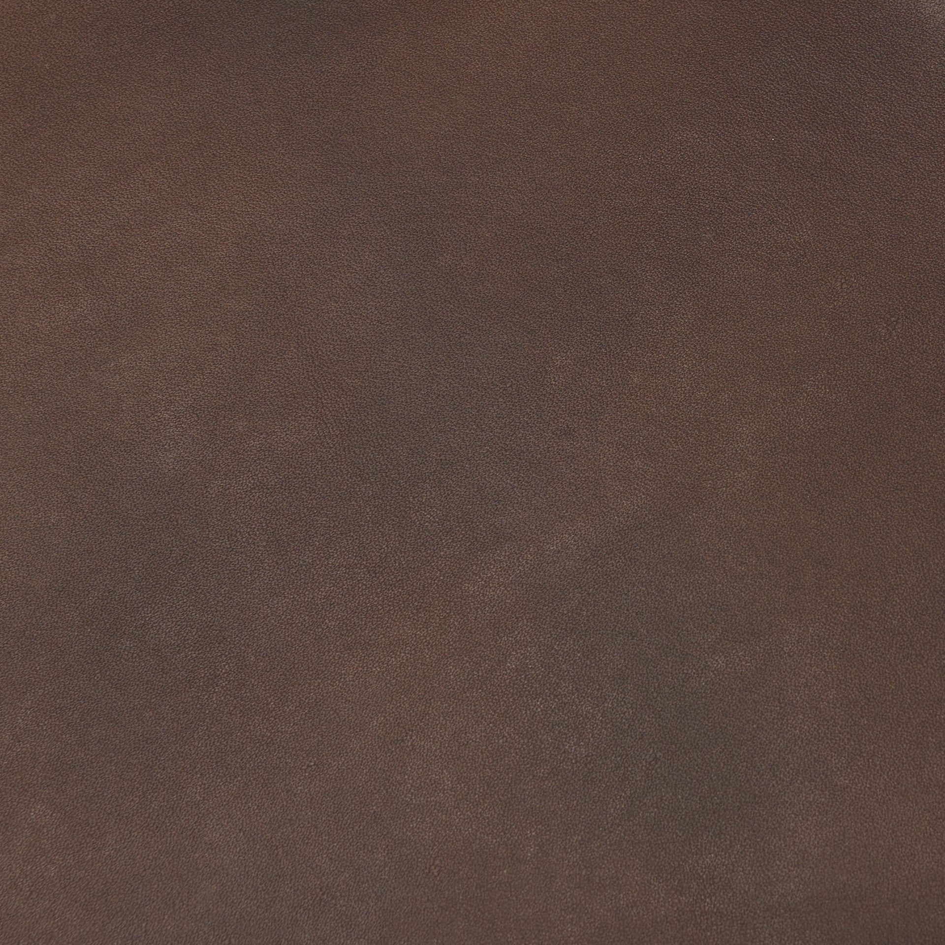 Minara 36" Square Brown Leather Wrapped w/Wood Base Ottoman - Central Designs