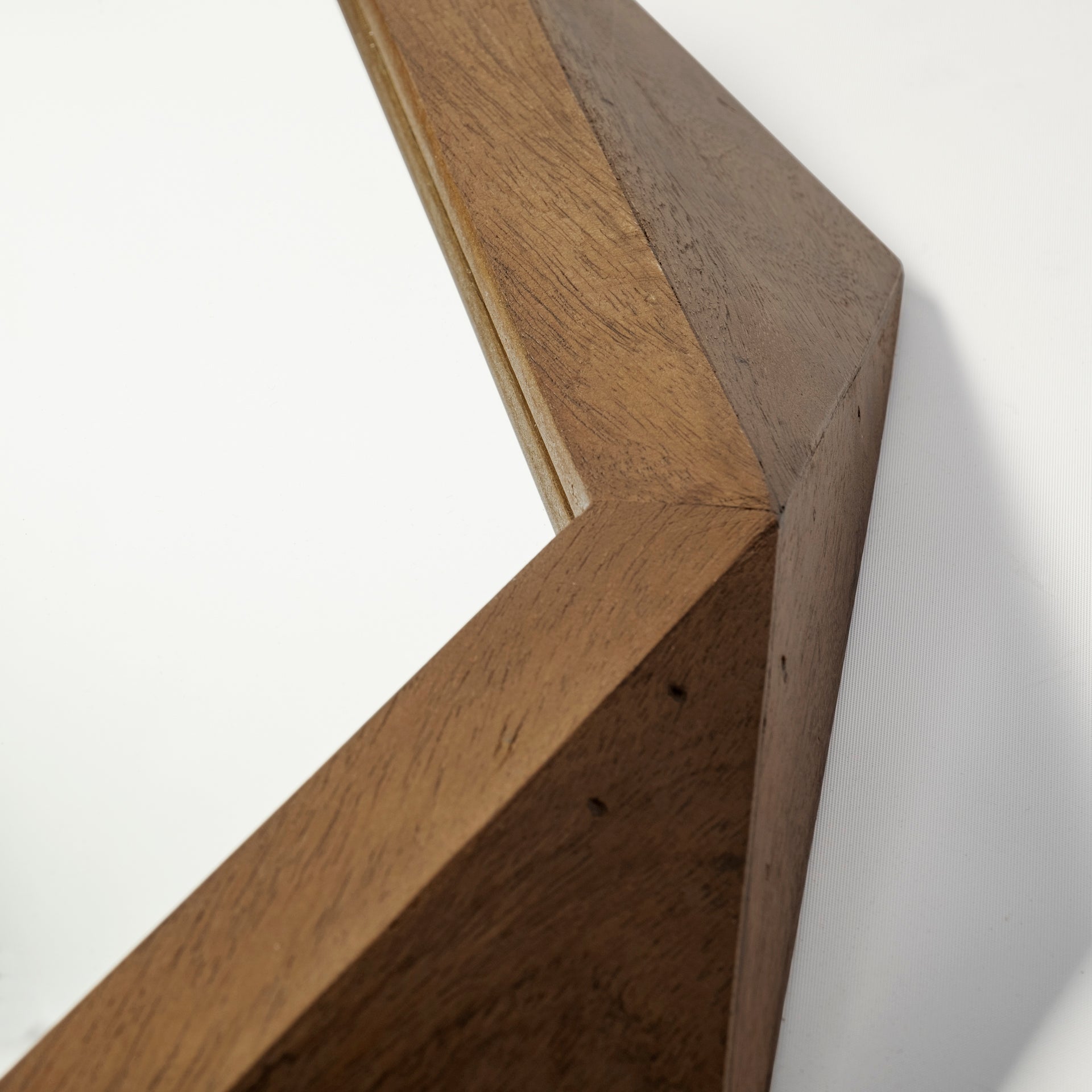 Aramis I 32" Octagon Brown Wood Frame Wall Mirror - Central Designs