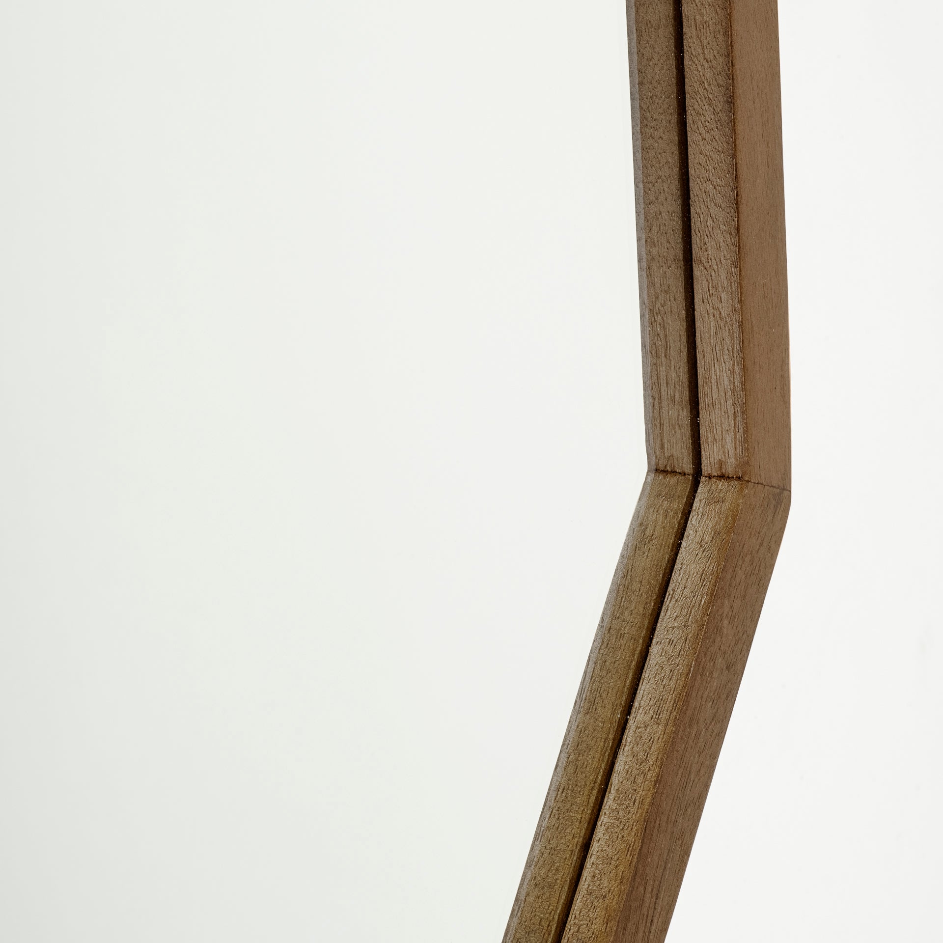 Aramis I 32" Octagon Brown Wood Frame Wall Mirror - Central Designs