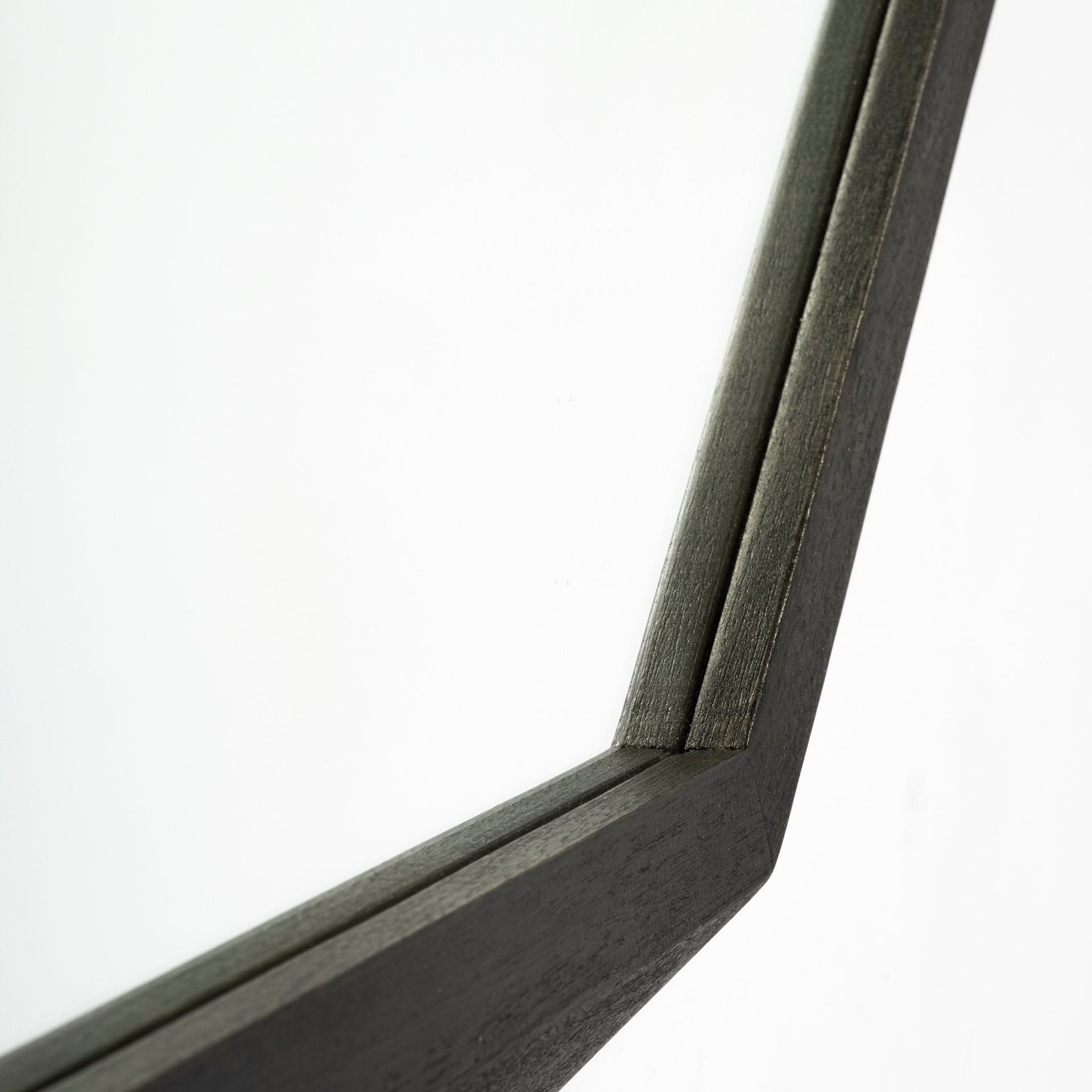 Aramis I 32" Octagon Black Wood Frame Wall Mirror - Central Designs