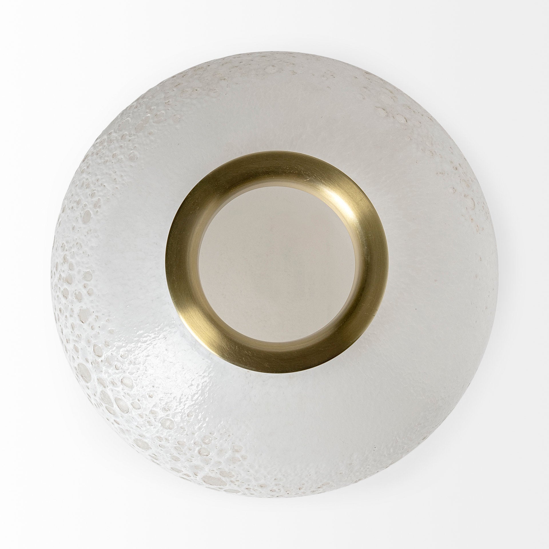 Pearl Short White Gold Rim Glass Vase - Central Designs