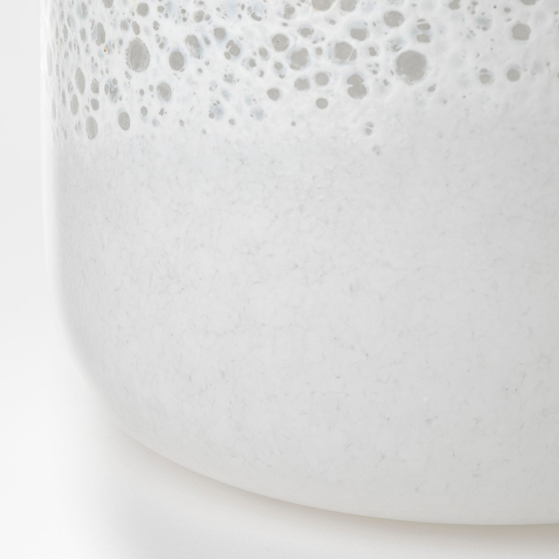 Pearl Short White Gold Rim Glass Vase - Central Designs