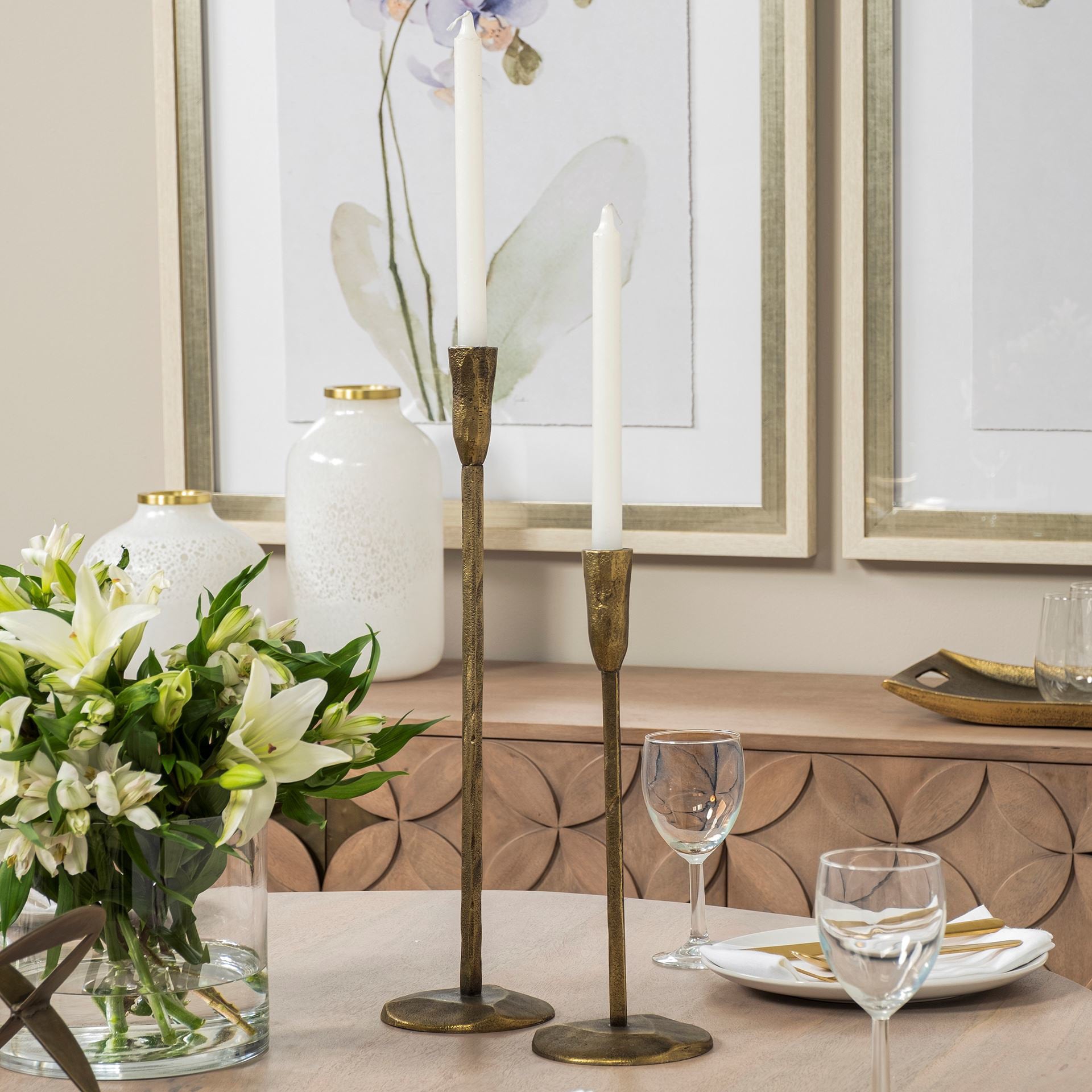 Levit (Small) Gold Table Candle Holder - Central Designs
