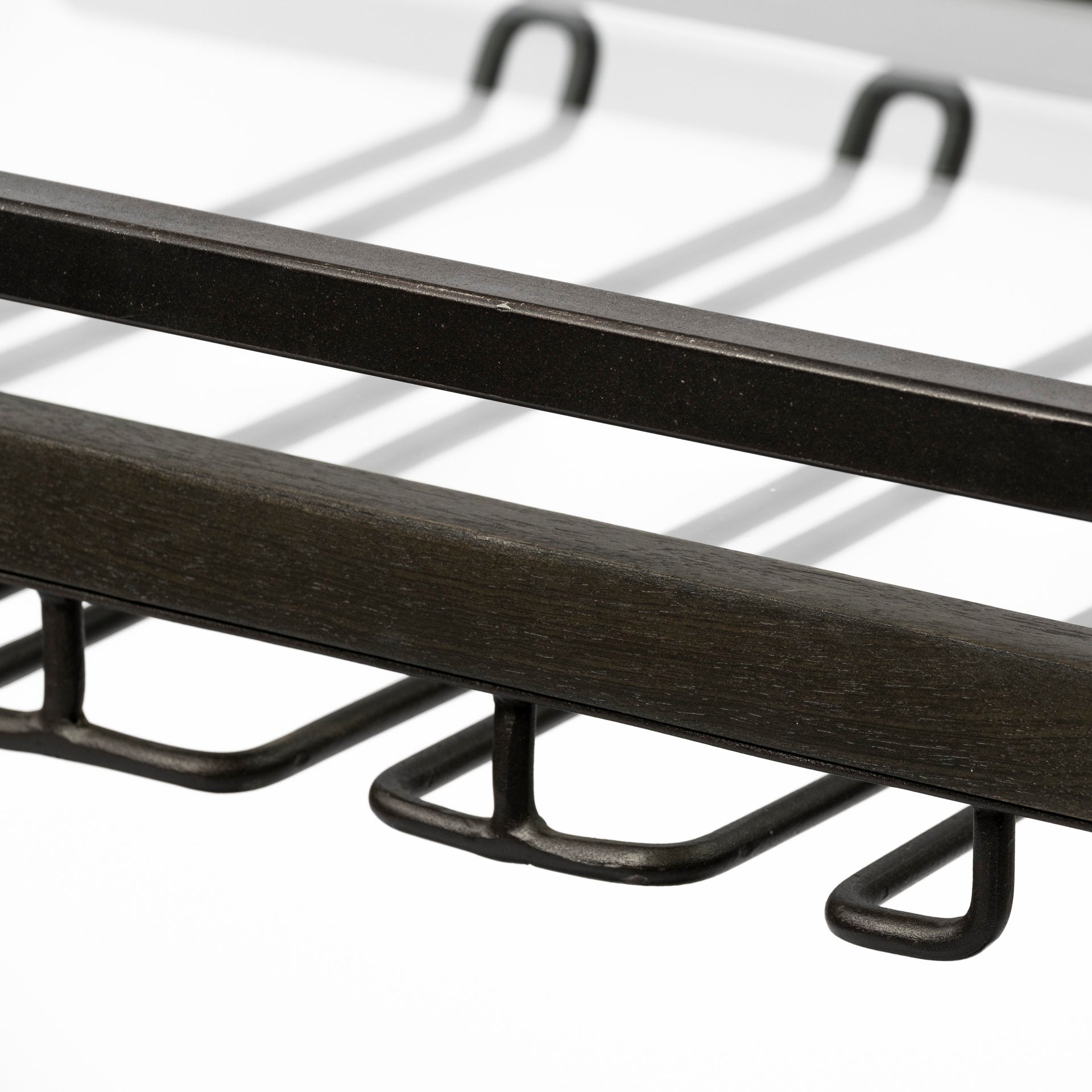 Chriselle Black Metal And Glass Two Tier Bar Cart - Central Designs