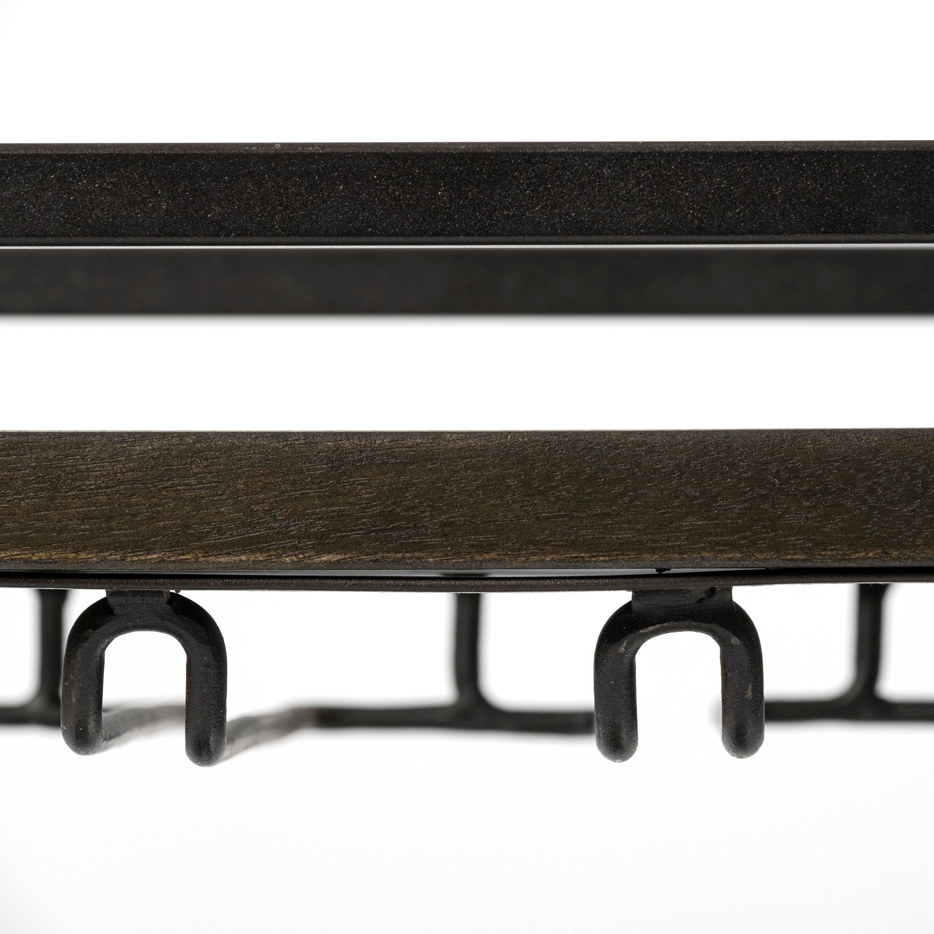 Chriselle Black Metal And Glass Two Tier Bar Cart - Central Designs