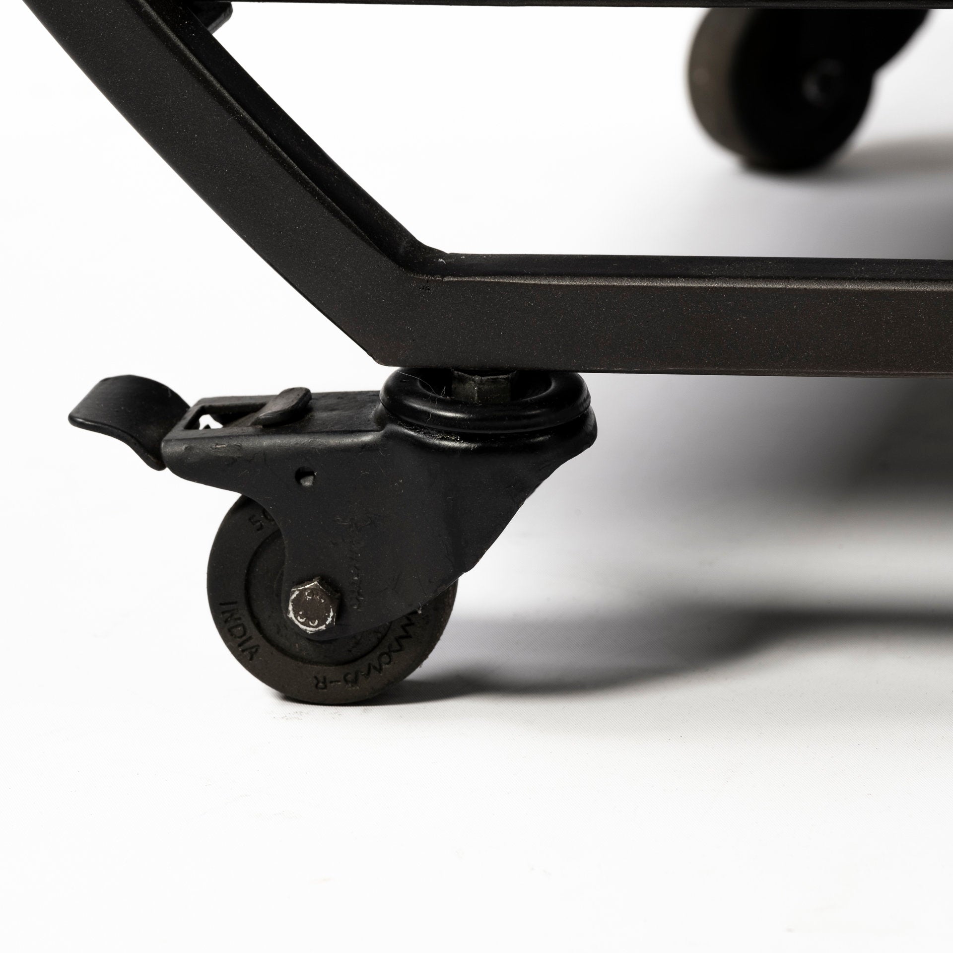 Chriselle Black Metal And Glass Two Tier Bar Cart - Central Designs