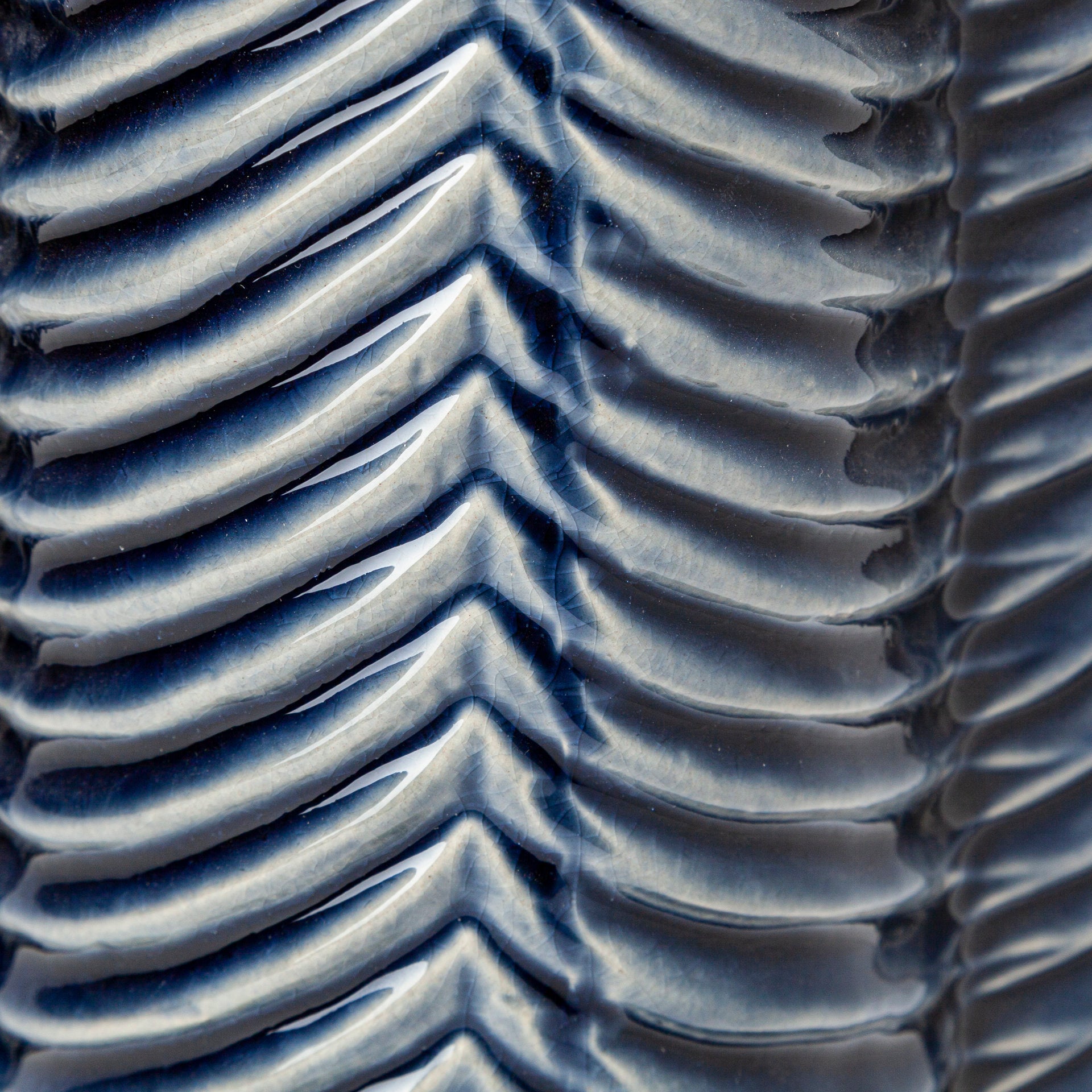 Bashir I Small Dark Navy Gloss Ceramic Vase - Central Designs