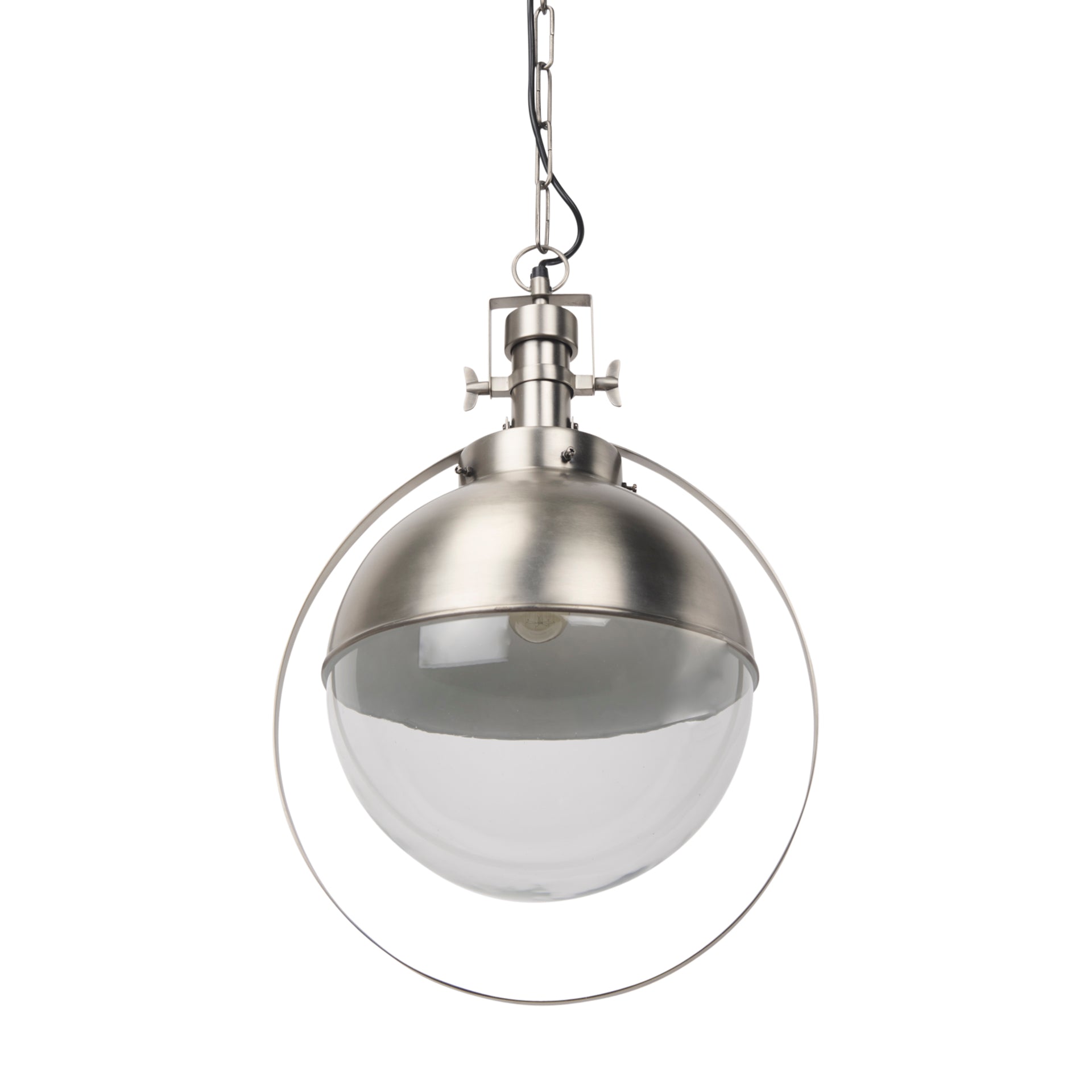 Leighton 15.0L x 15.0W x 20.0H Antique Nickel Pendant Light - Central Designs