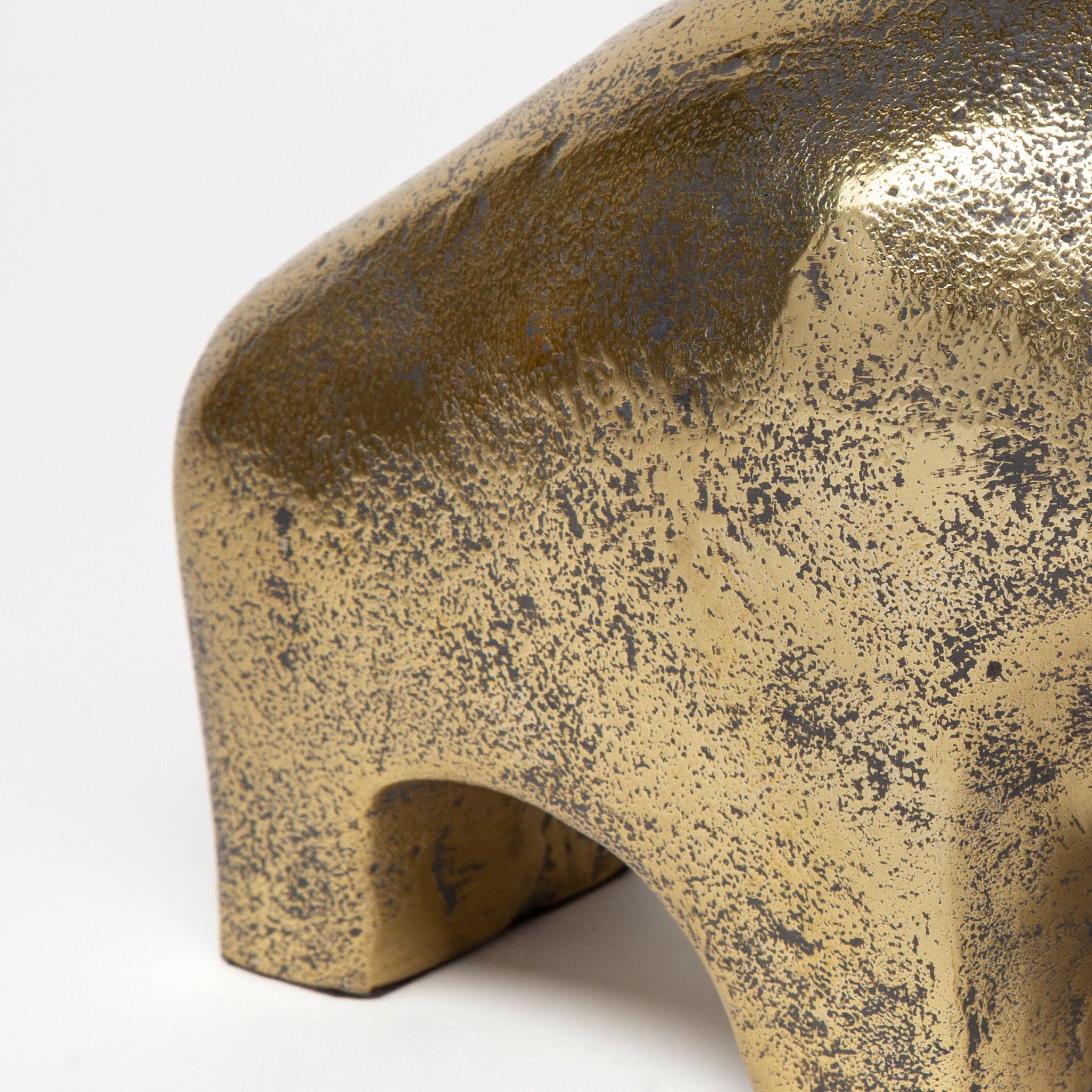Tauro I 9L x 4W Gold Cast Aluminum Raging Bull - Central Designs