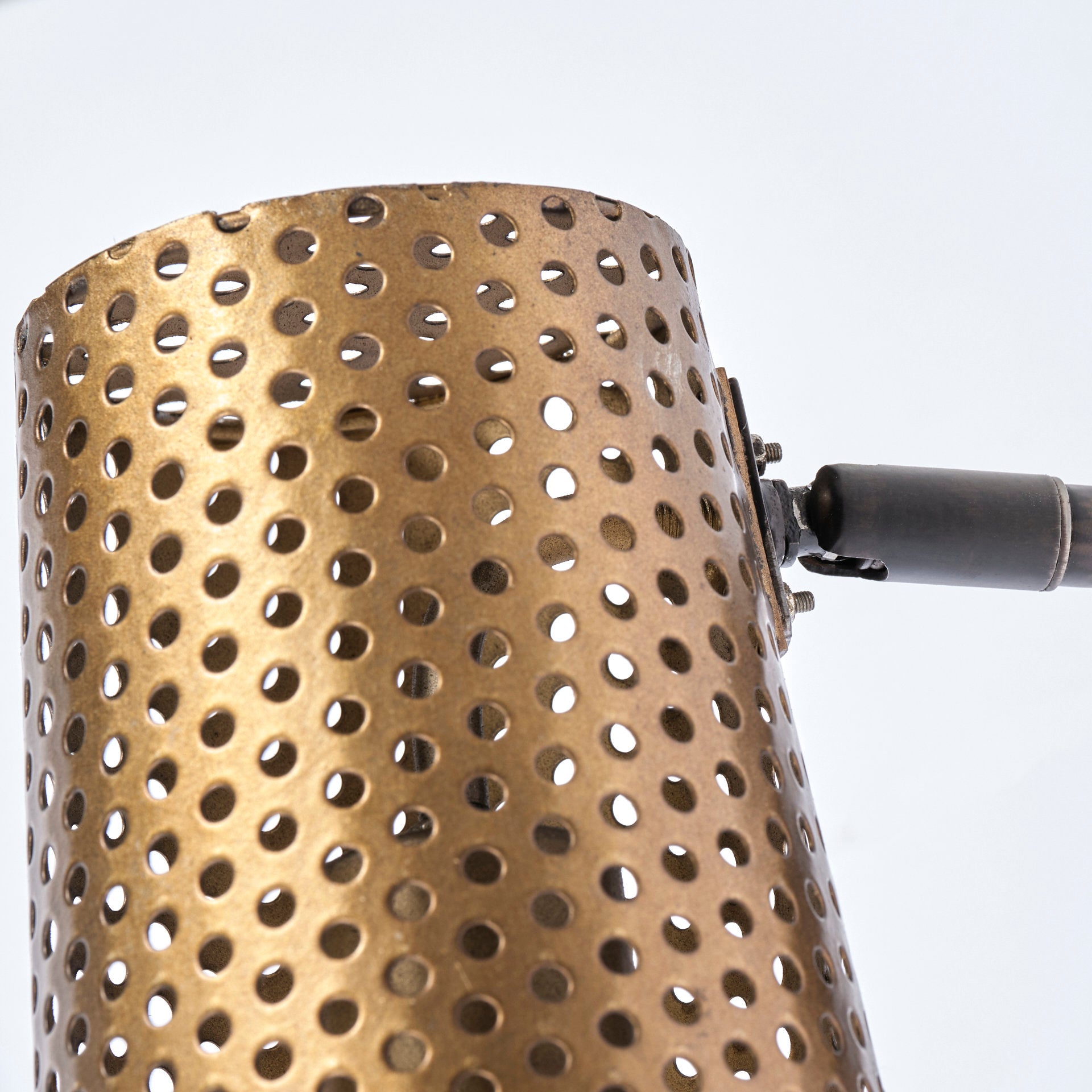 Wesley I 11x10.2 Gold Toned Perforated Metal Cone Wall Sconce