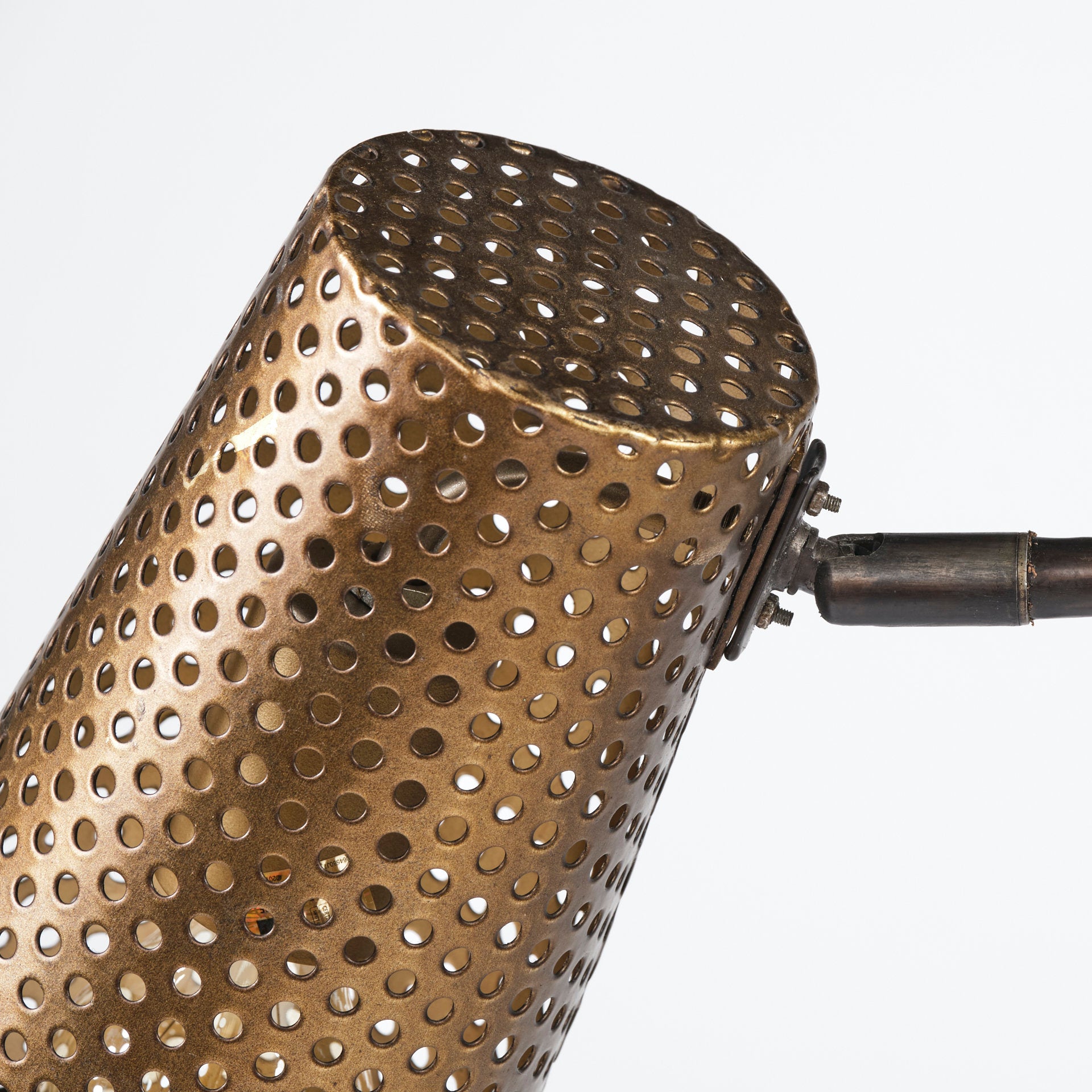 Wesley I 11x10.2 Gold Toned Perforated Metal Cone Wall Sconce - Central Designs