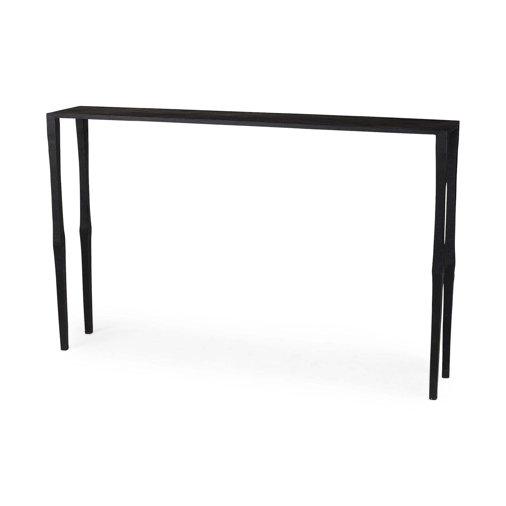 Timothy 48.0 X 8.0 X 30.0 Ebony Black Iron Console Table - Central Designs