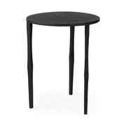 Timothy 16.0L x 16.0W X 20.0H Ebony Black Iron Side Table - Central Designs