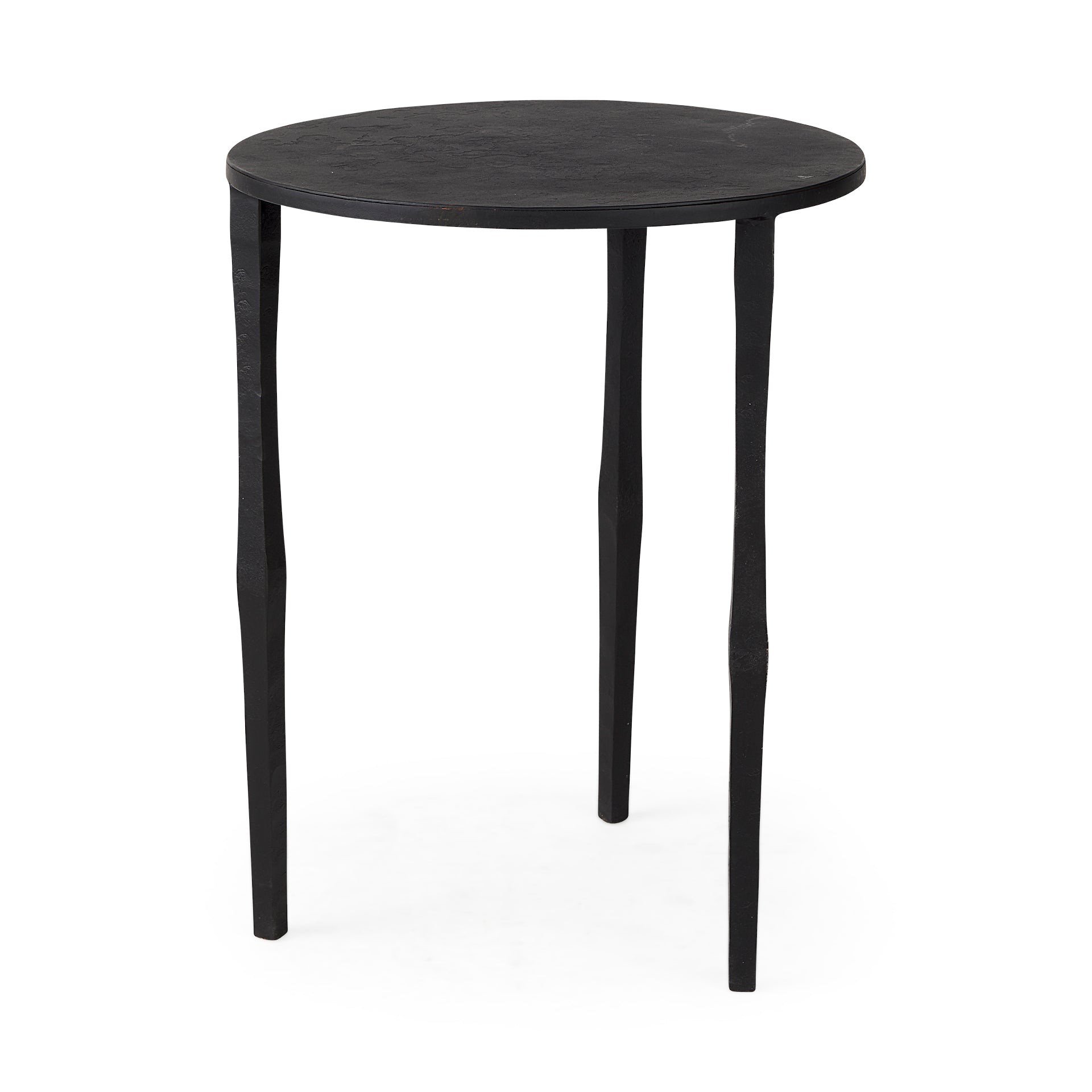 Timothy 16.0L x 16.0W X 20.0H Ebony Black Iron Side Table - Central Designs