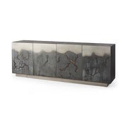 Roxdale 82.0L x 18.0W x 29.0H Acid Wash Metal Sideboard - Central Designs