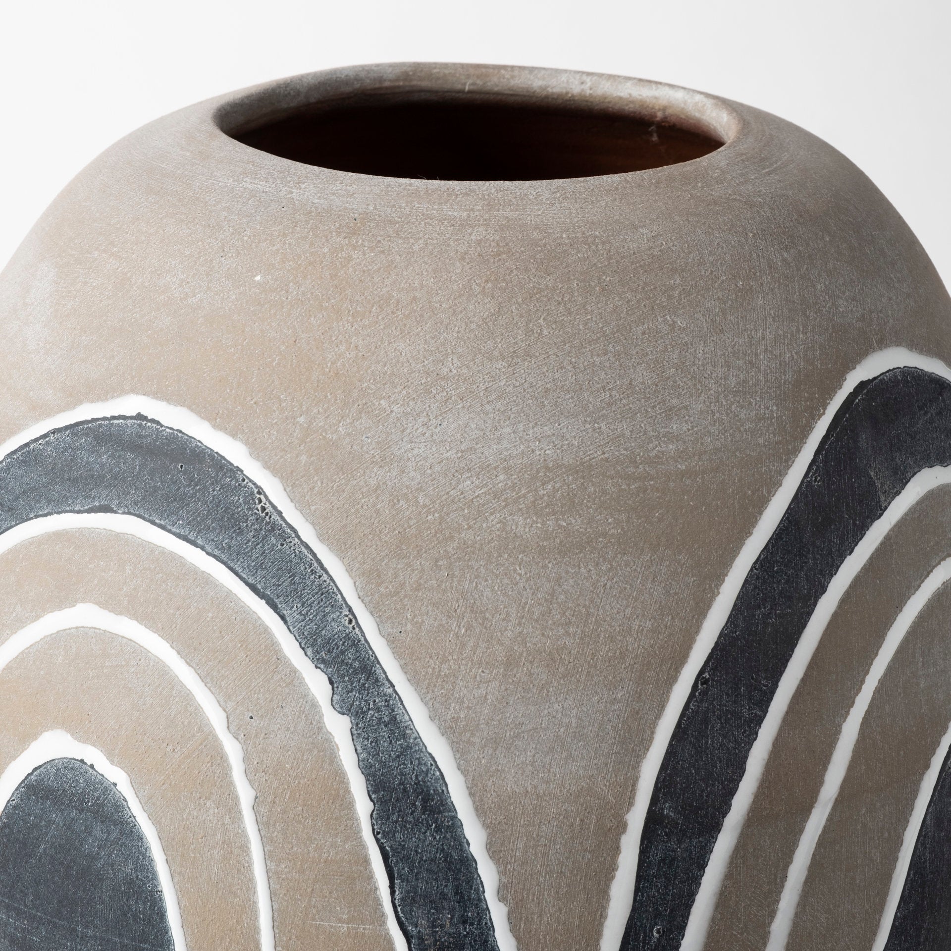 Cove Small Brown/White Ceramic Vase - Central Designs