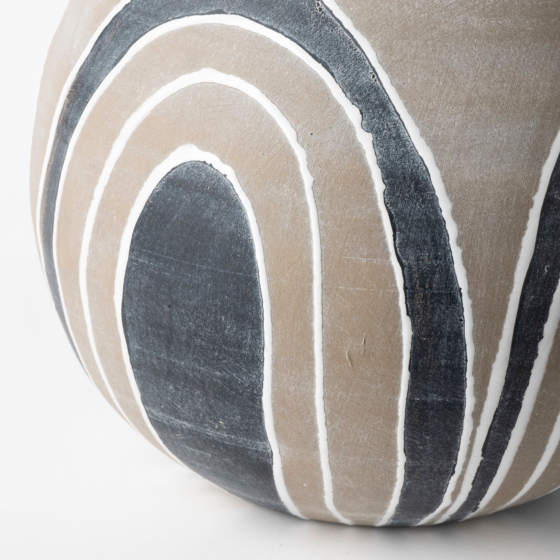 Cove Small Brown/White Ceramic Vase - Central Designs