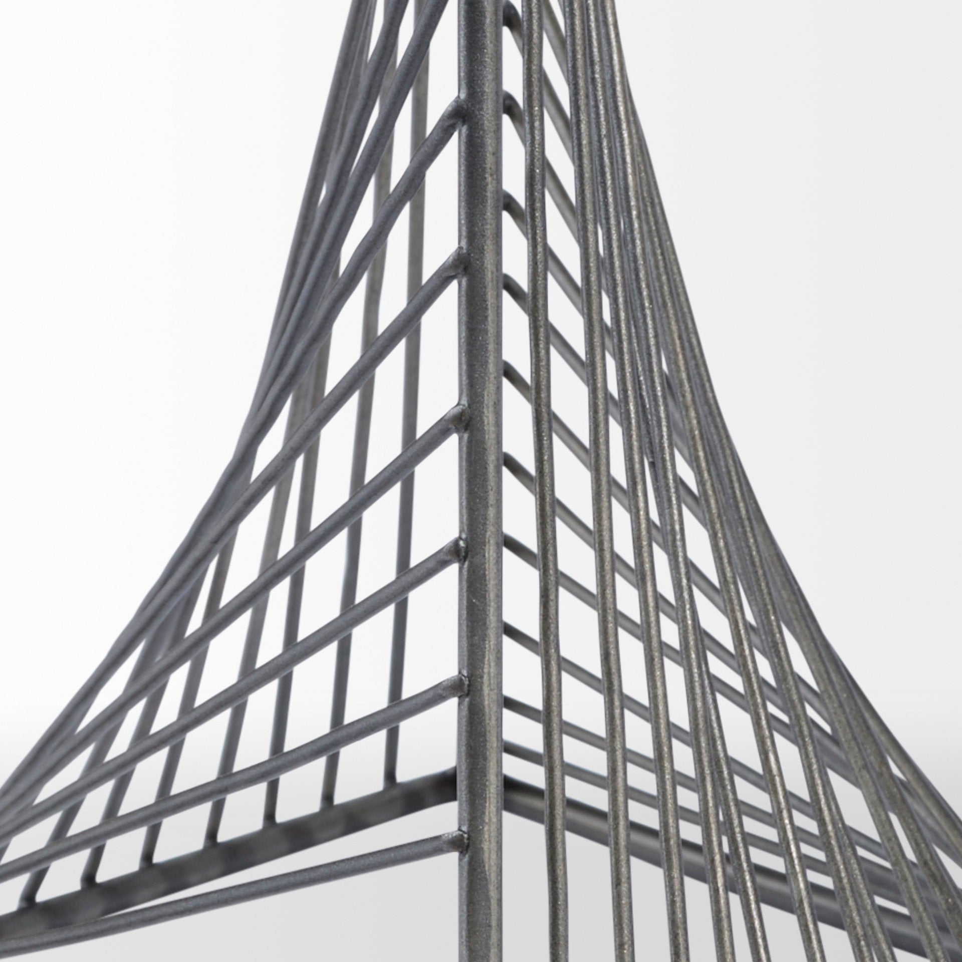 Risley 8L x 8W Gray Metal Triangular Decorative Object - Central Designs