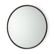 Piper 35.8L x 1.0W x 35.8H Small Black Metal Round Wall Mirror - Central Designs