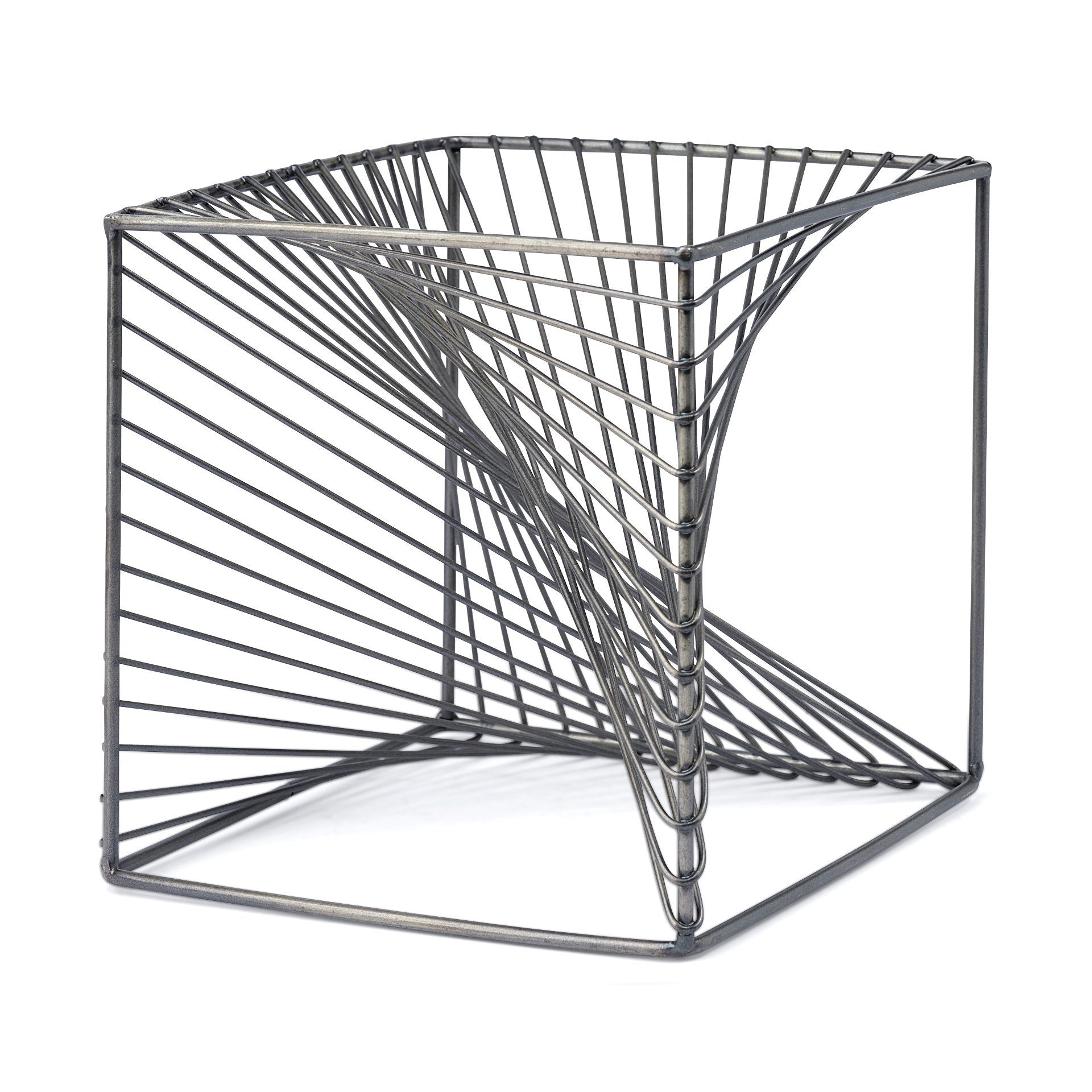 Rochon 8L x 8W Gray Metal Decorative Cube