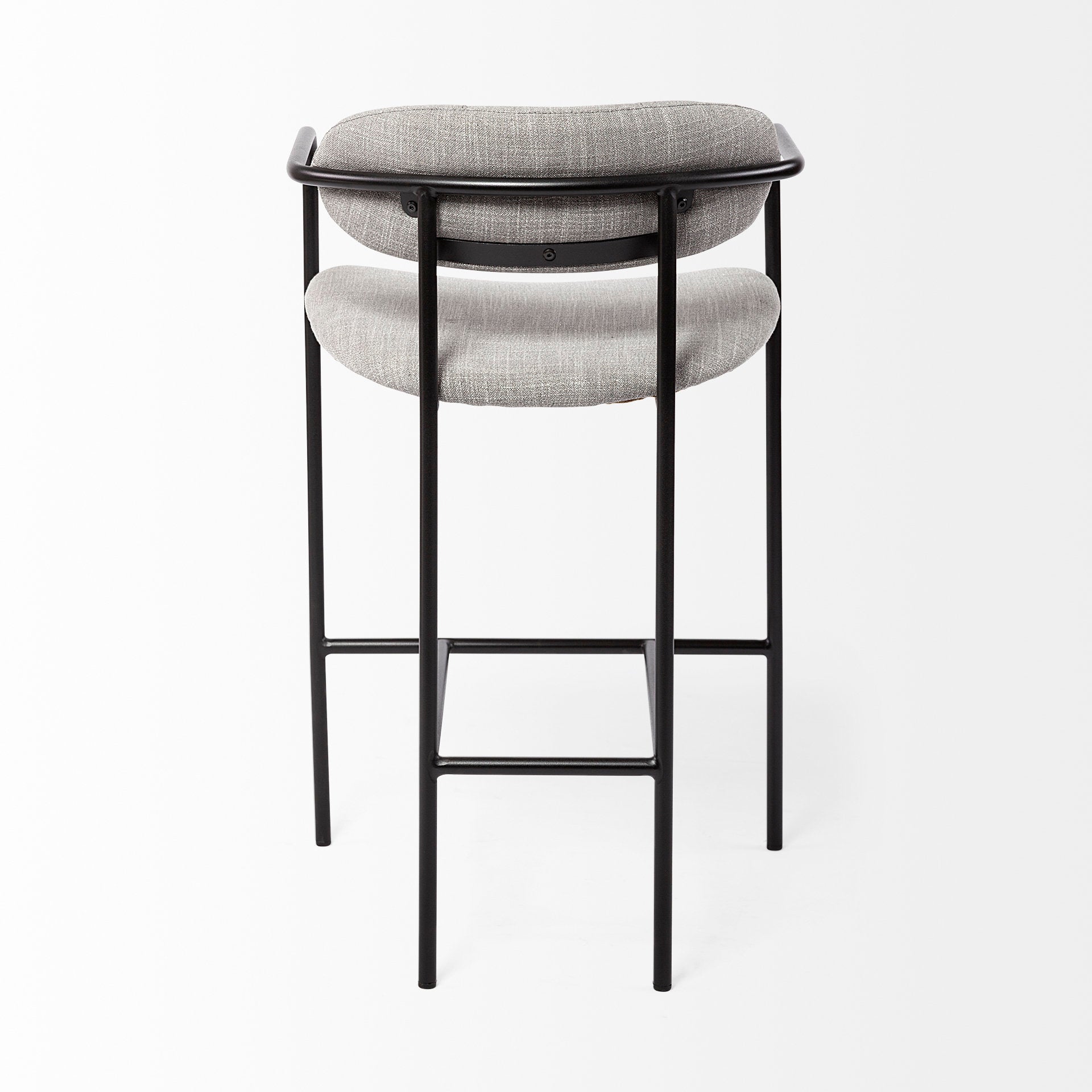 Parker Gray Fabric Seat Black Metal Counter Stool - Central Designs
