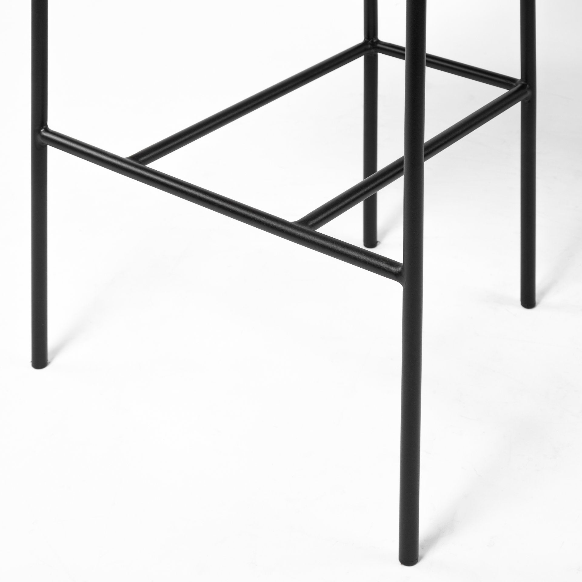 Parker Gray Fabric Seat Black Metal Bar Stool - Central Designs