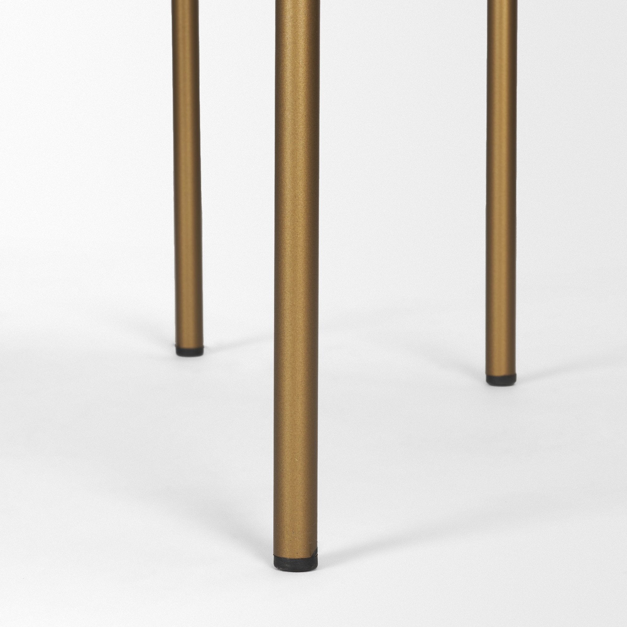 Parker Brown Faux Leather Seat Gold Metal Bar Stool - Central Designs