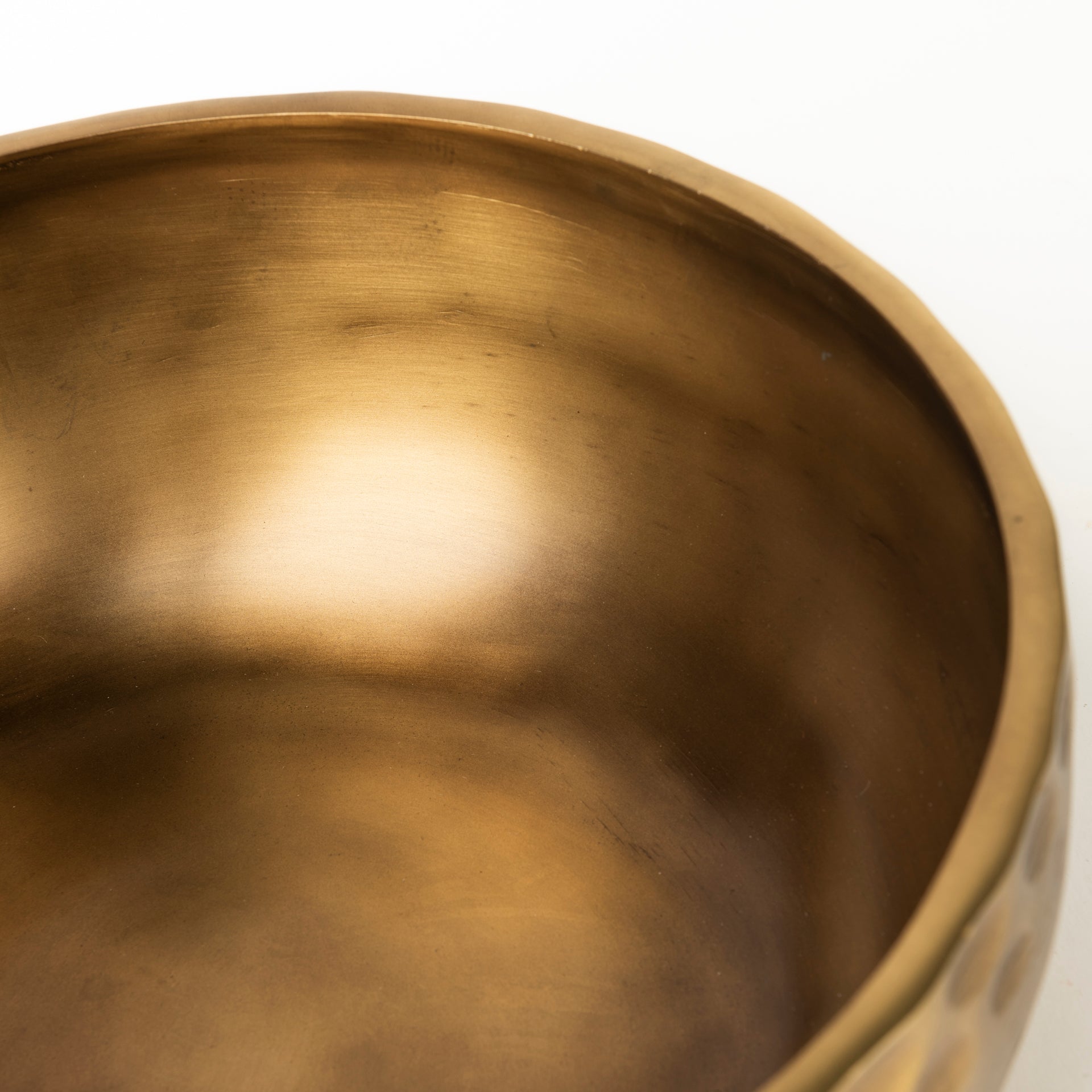 Karmel 12L x 12W Gold Hammered Aluminum Bowl - Central Designs