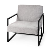 Armelle Gray Fabric Seat W/Black Metal Frame Accent Chair - Central Designs
