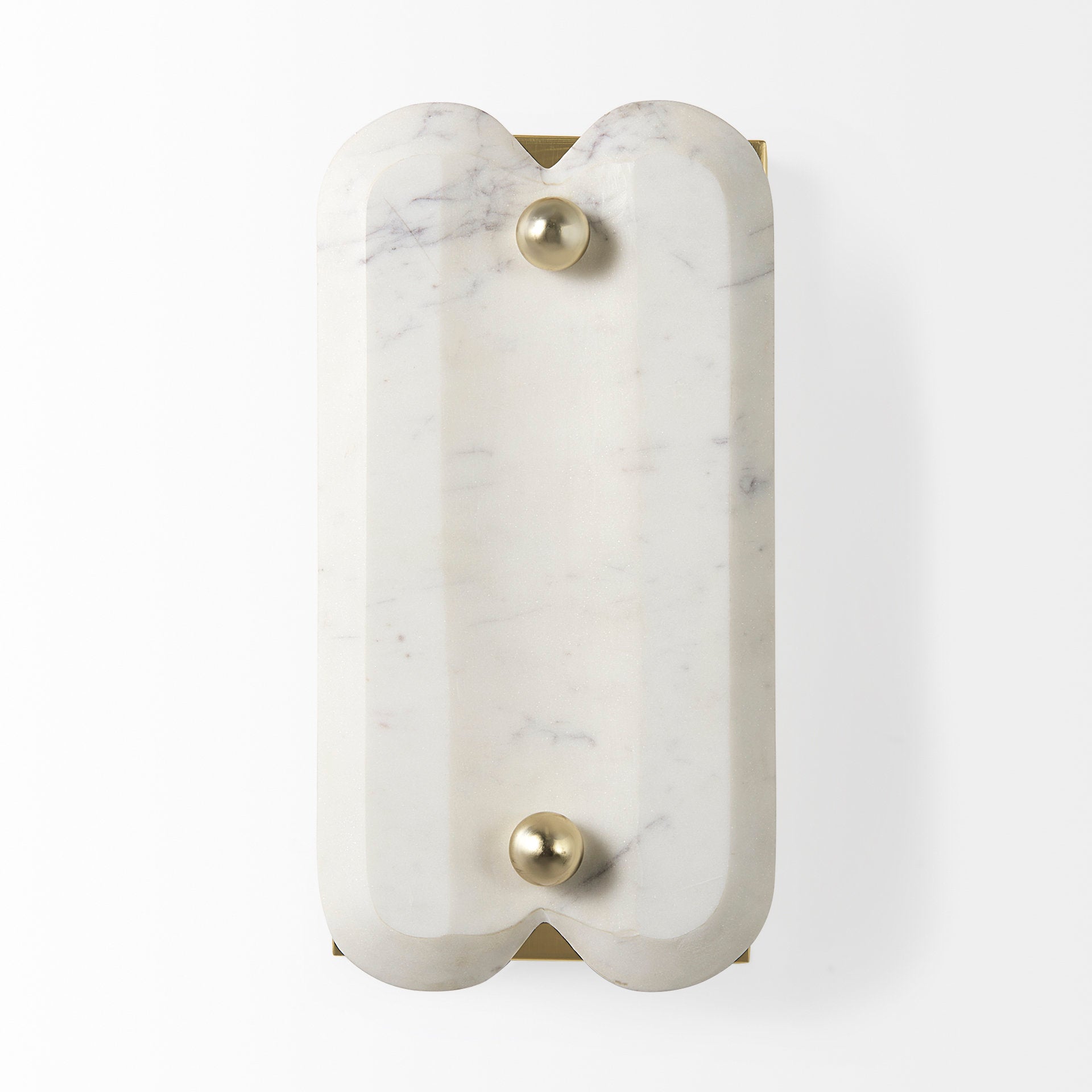 Stein 5L x 6W Gold W/ White Marble Shade Wall Sconce - Central Designs