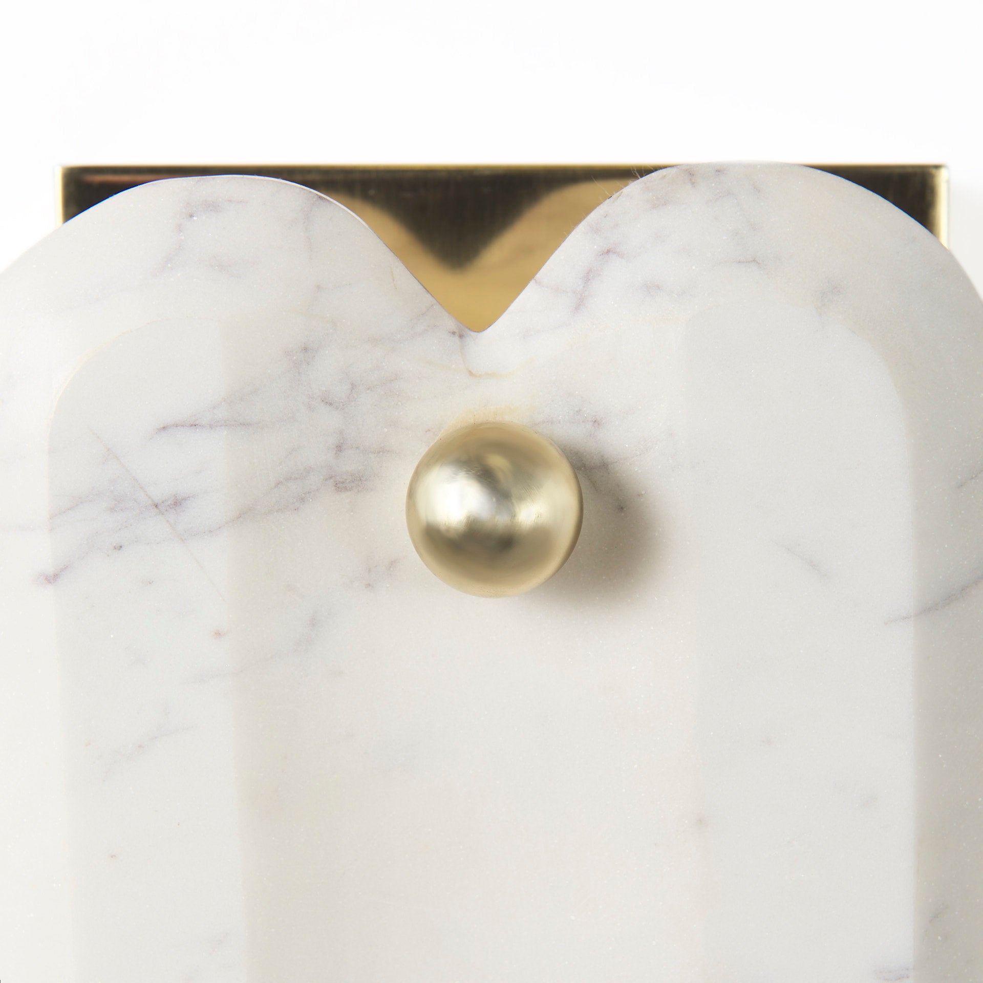 Stein 5L x 6W Gold W/ White Marble Shade Wall Sconce - Central Designs