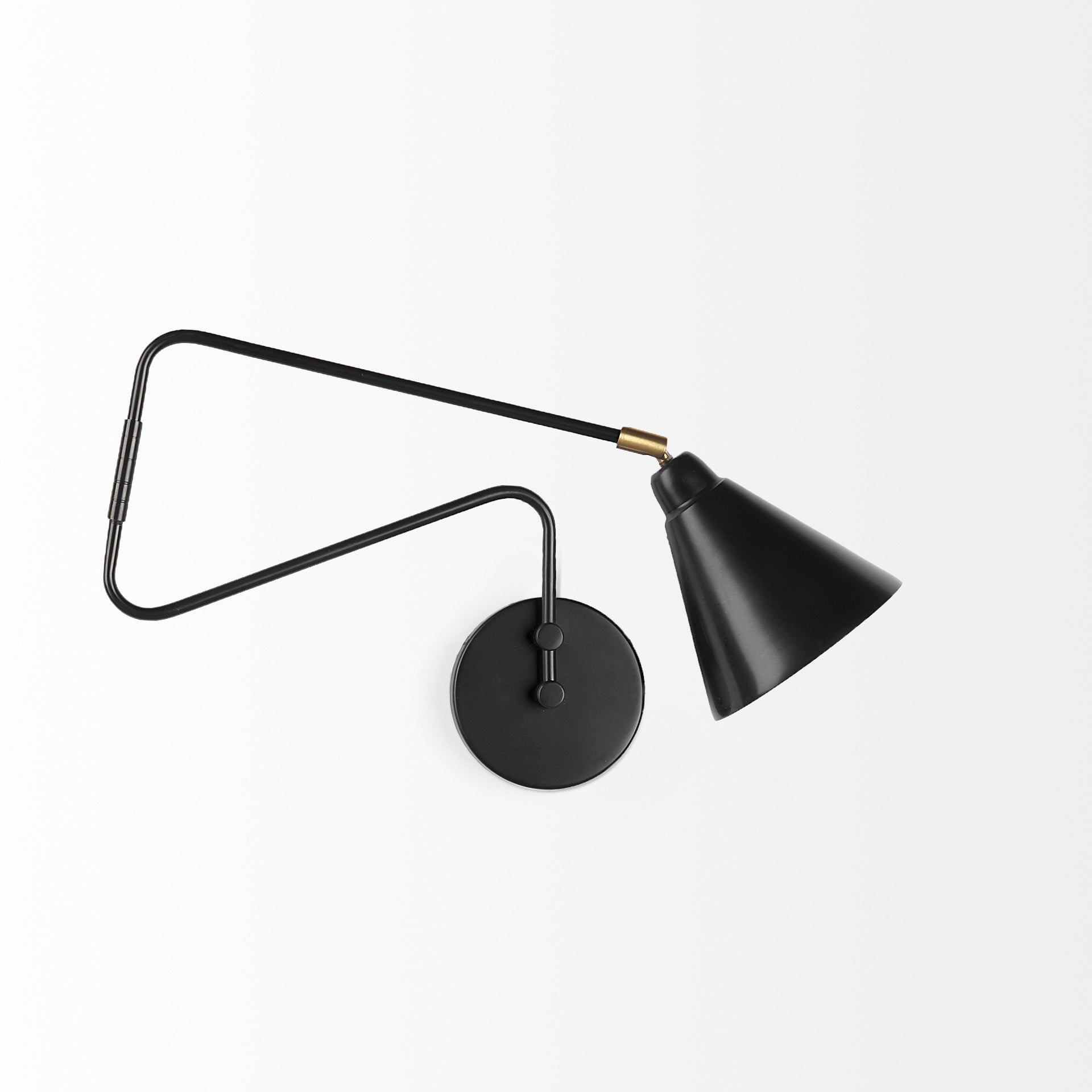 Cobalt 6L x 32W Black Metal Cone Shaped Swivel Wall Sconce - Central Designs