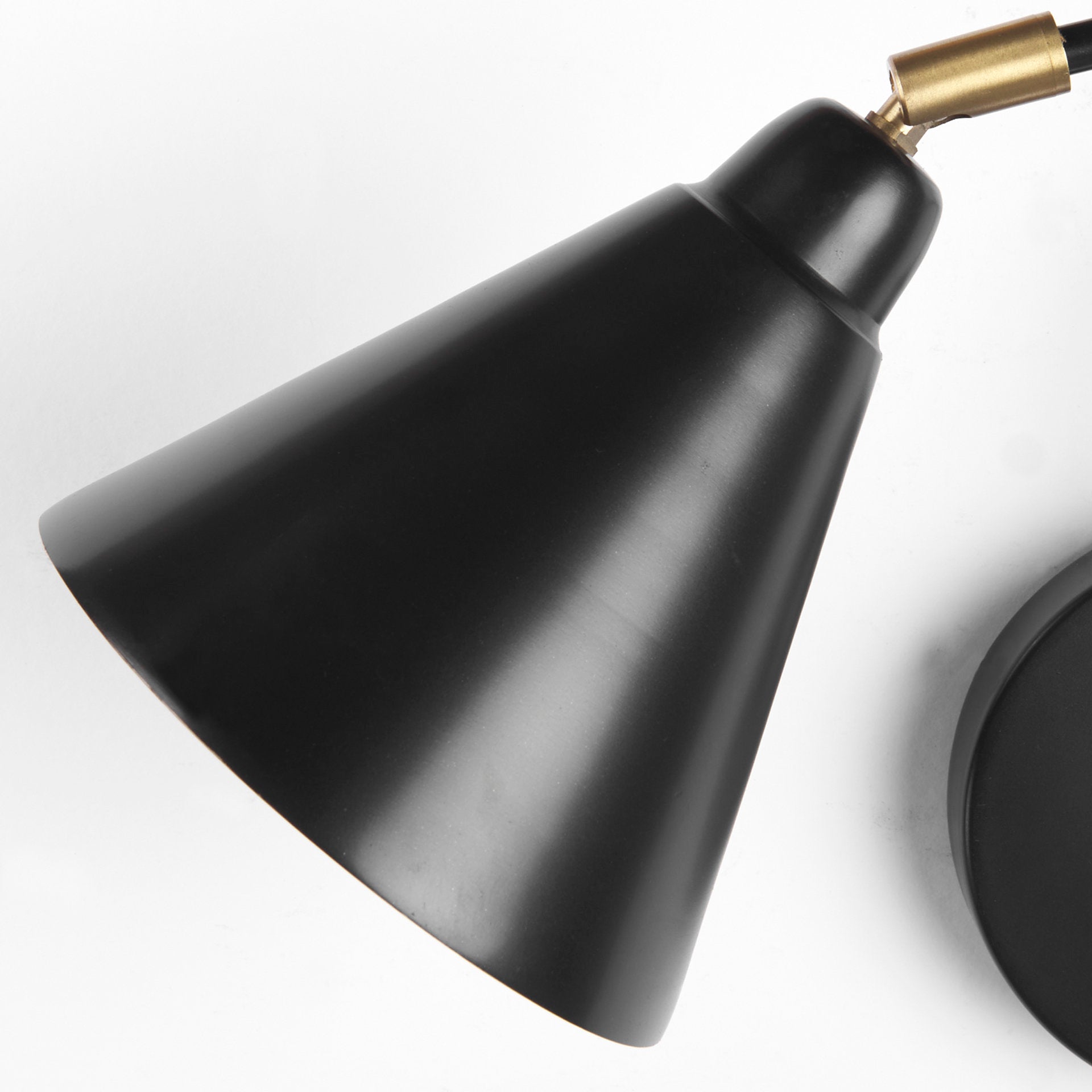 Cobalt 6L x 32W Black Metal Cone Shaped Swivel Wall Sconce - Central Designs