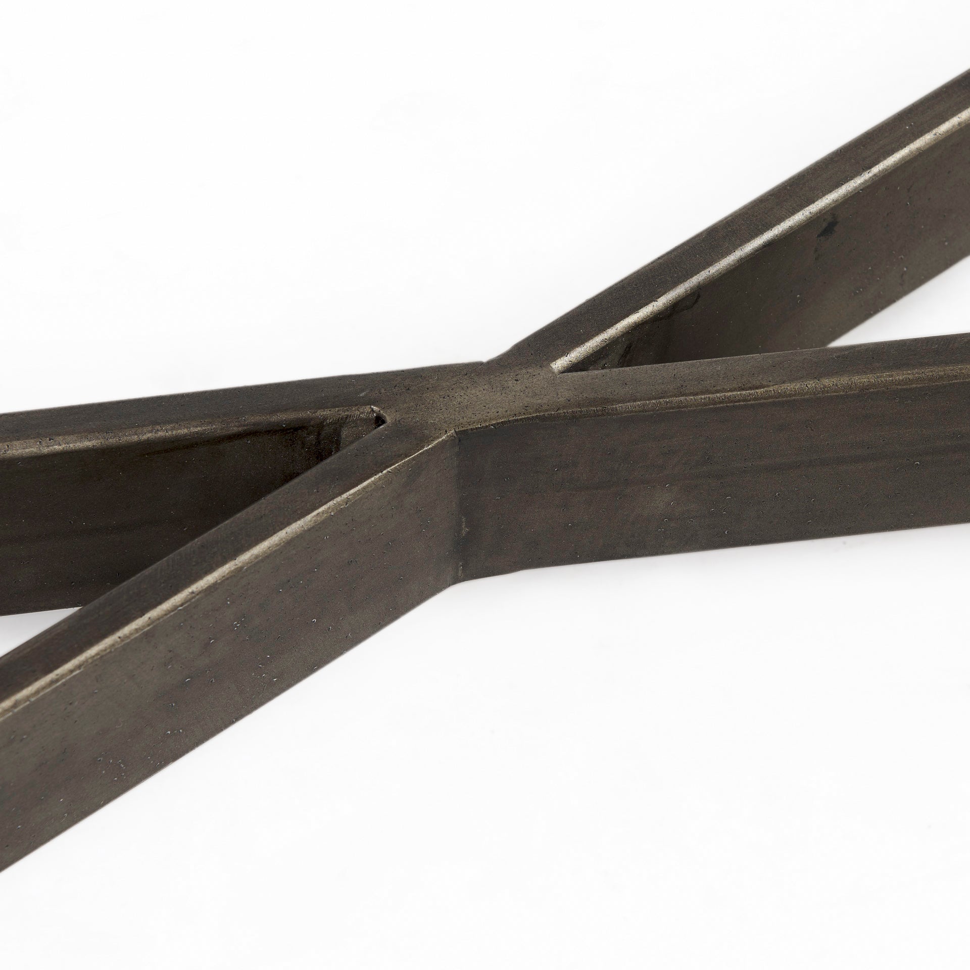 Faye 50L x 15W x 30H Medium Brown Wood W/Antique Nickel Metal Base Console Table