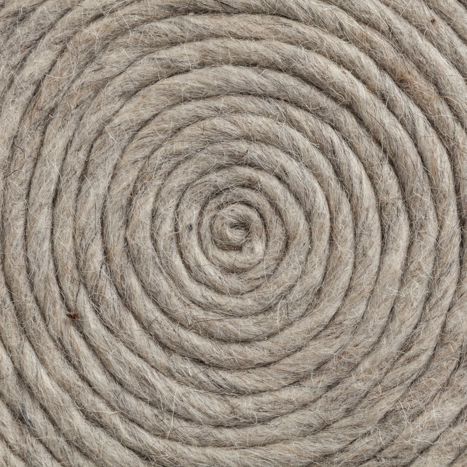 Allium Oatmeal Handwoven Wool Cylindrical Pouf - Central Designs