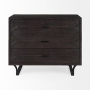 Giselle I 40L x 16W Dark Brown Fir Veneer 3 Drawer Accent Cabinet - Central Designs